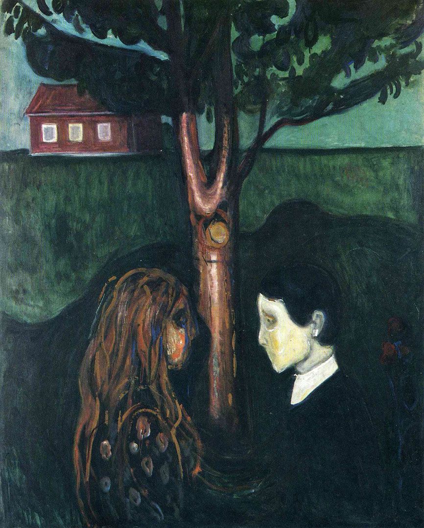 Man And Woman Munch Wallpaper Image