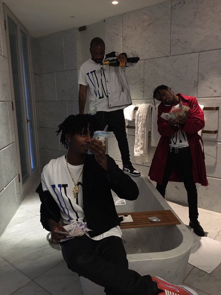 Asap rocky wearing vlone best sale