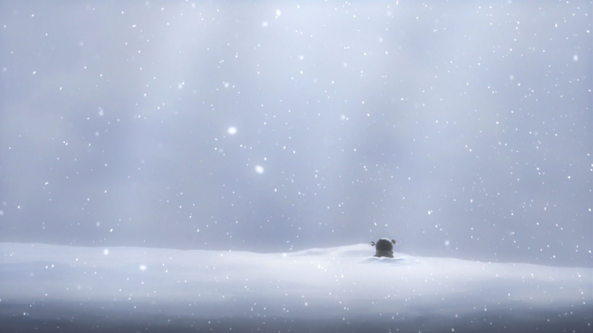 Free download anime hallway paper snow scene snowy 1920x1080.