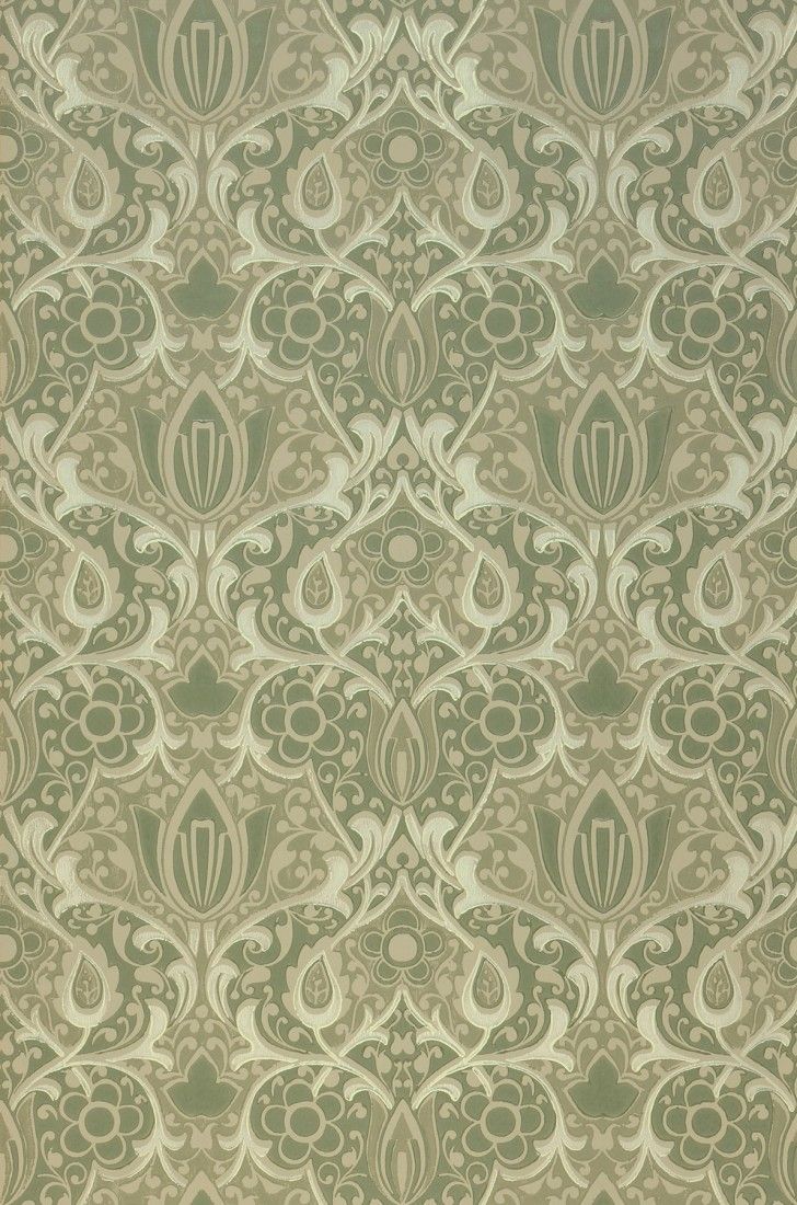 Wallpaper Lamine Grey olive, Yellow grey, Green white, Olive