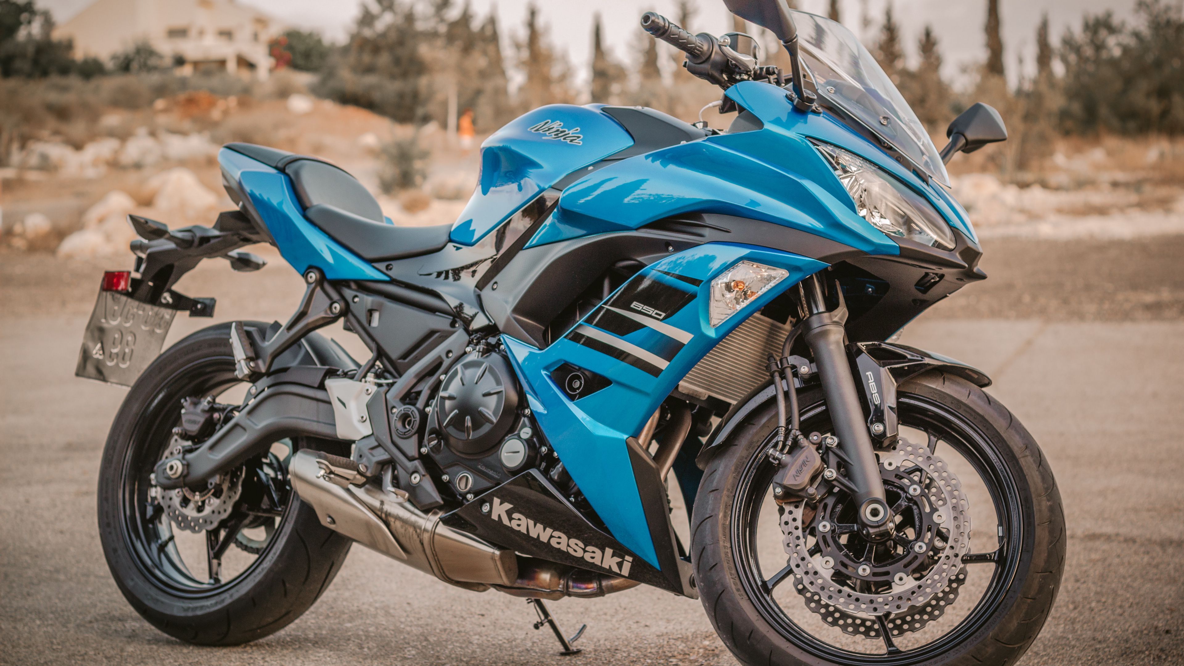 Download wallpaper 3840x2160 kawasaki, motorcycle, bike, engine 4k