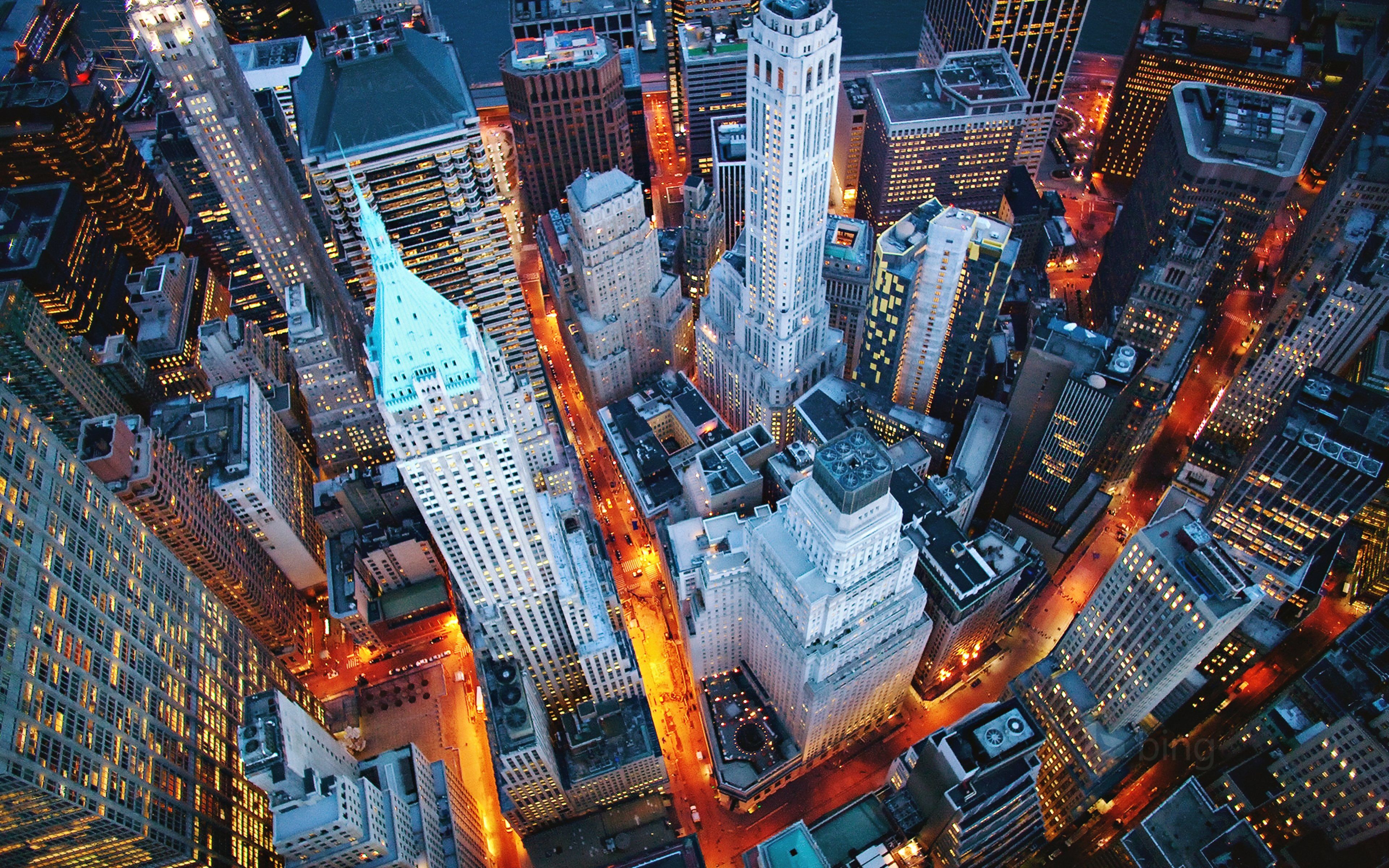 USA city New York buildings Manhattan Walls Skyscrapers Street