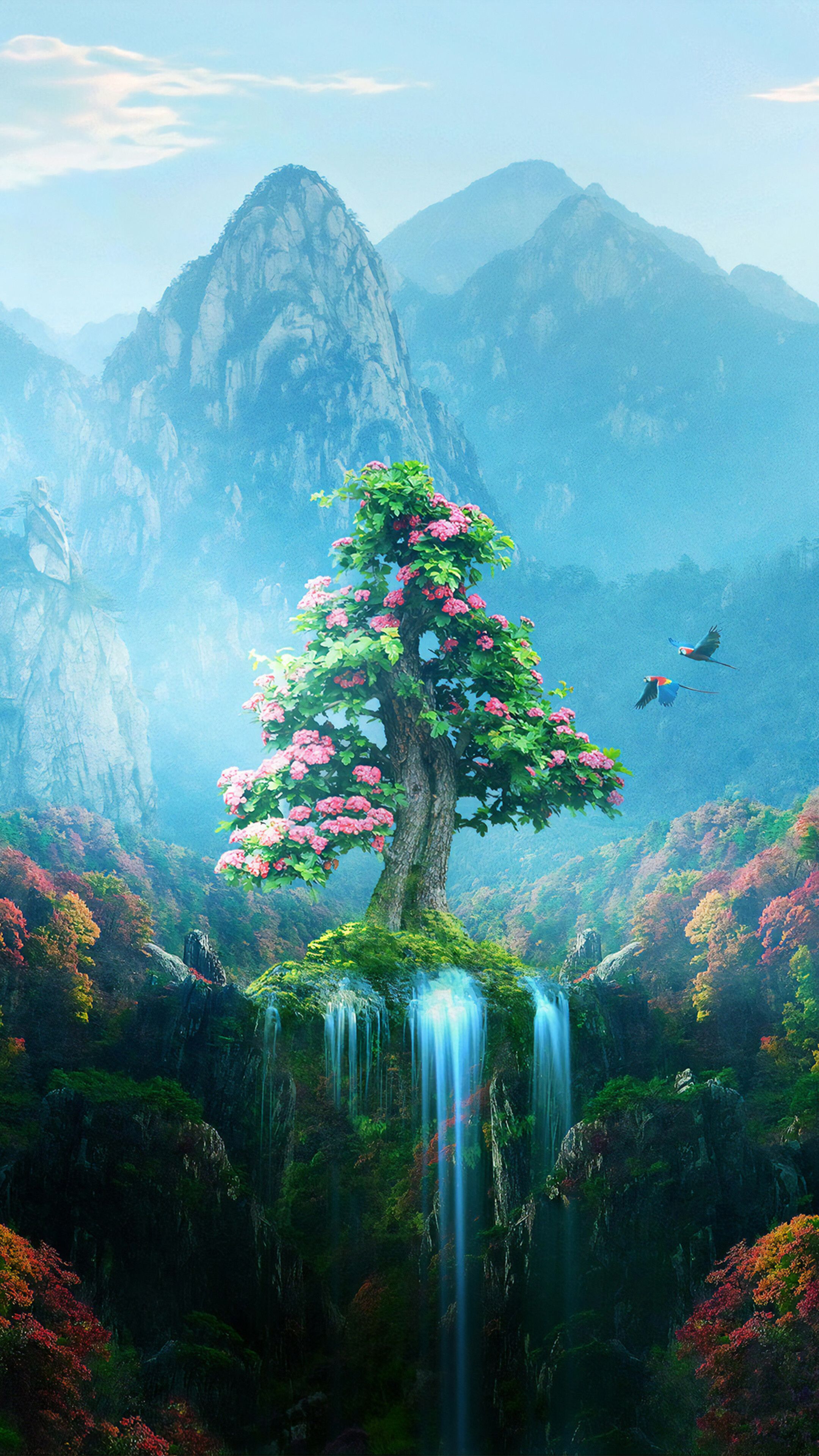 Fantasy world hous mushrooms planets HD phone wallpaper  Peakpx