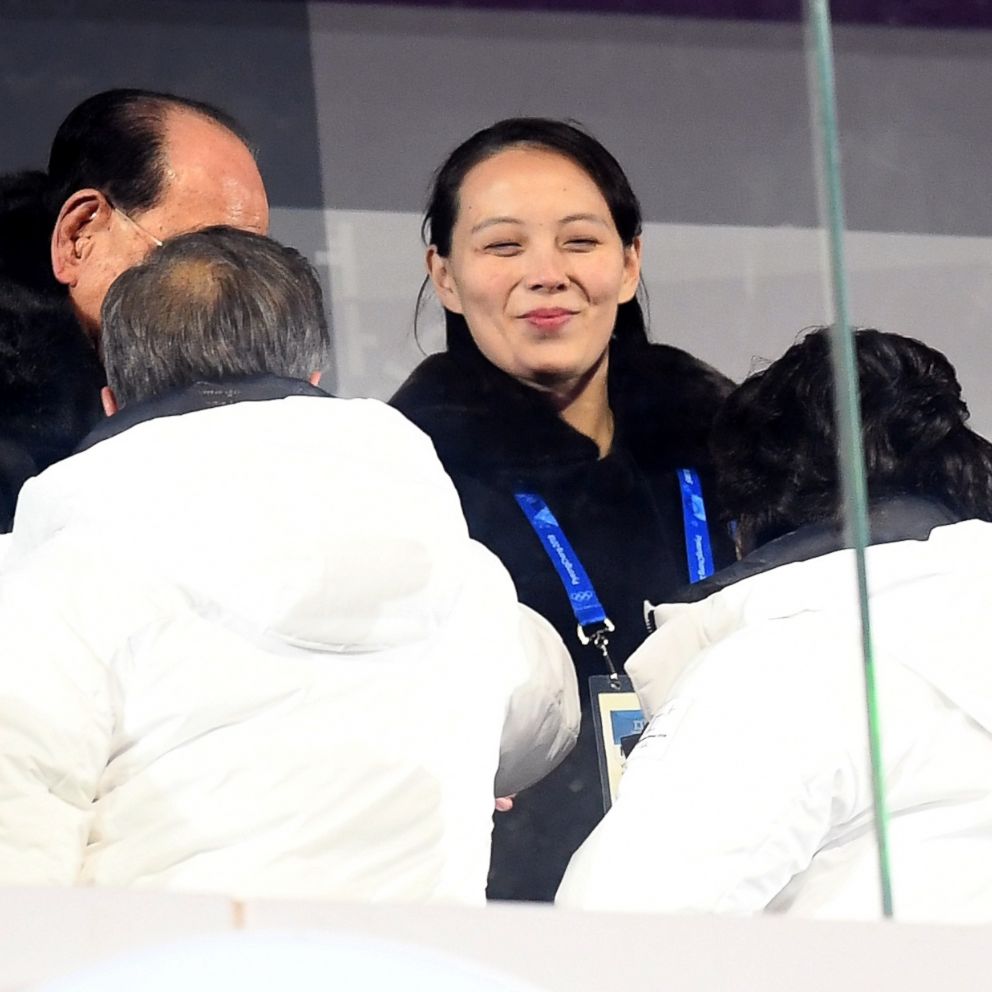 Kim Jong Un's sister shakes hands with South Korea's president at Olympics opening ceremony