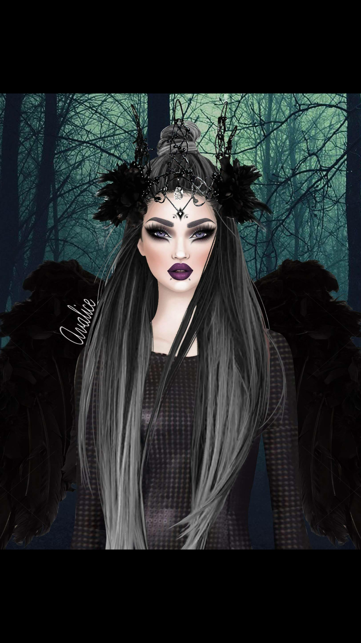 Look by Ann CF on Facebook(Covet). Fantasy art women, Covet fashion, Goth women
