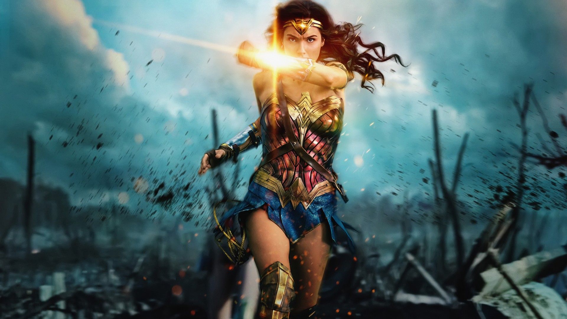 Gal Gadot In Wonder Woman Fight Scene Free Transparent Image HD