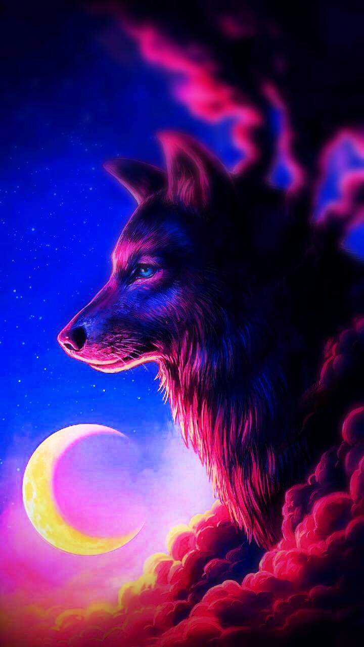 Download Dark Red Wolf Moon Wallpaper  Wallpaperscom