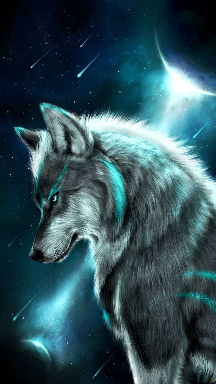 Moon wolf wallpaper