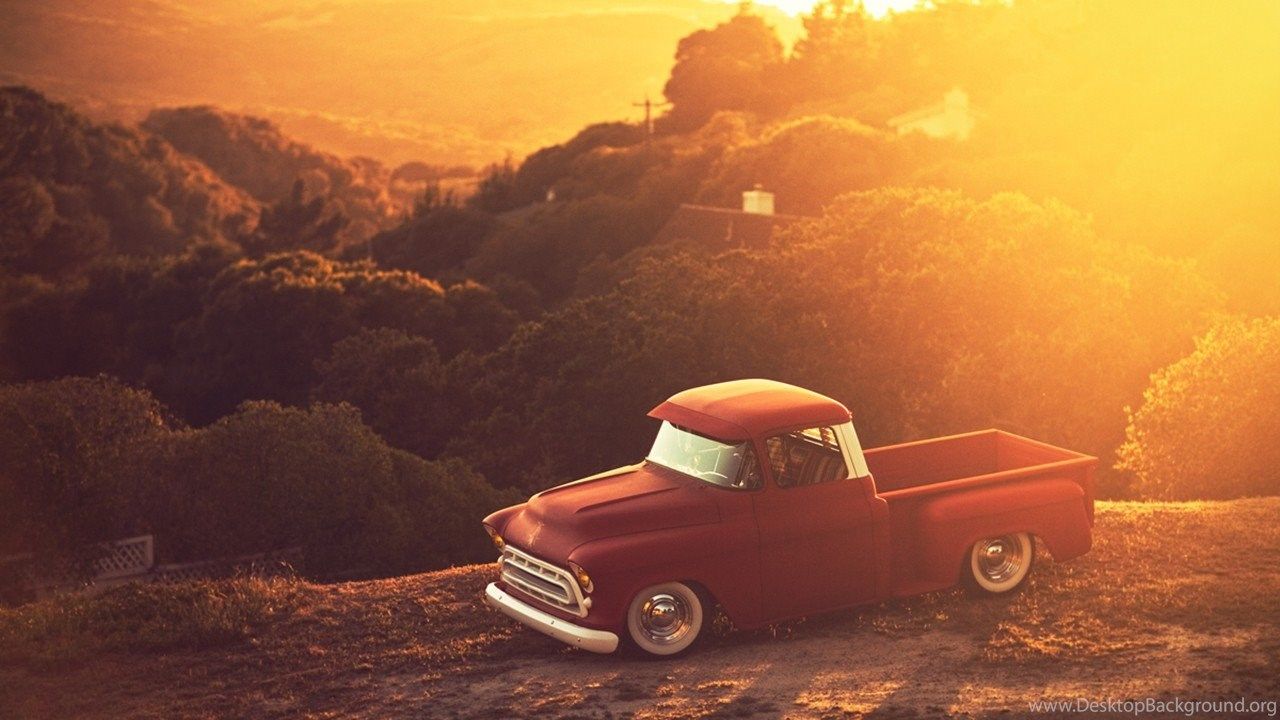 Chevrolet Truck Sunset Matte Classic Car Classic HD Wallpaper, cars. Desktop Background