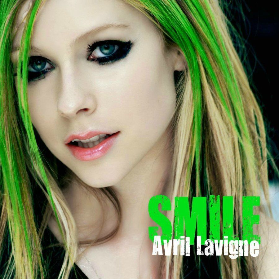 Avril Lavigne Smile Cover. Green hair, Hair, Avril lavigne