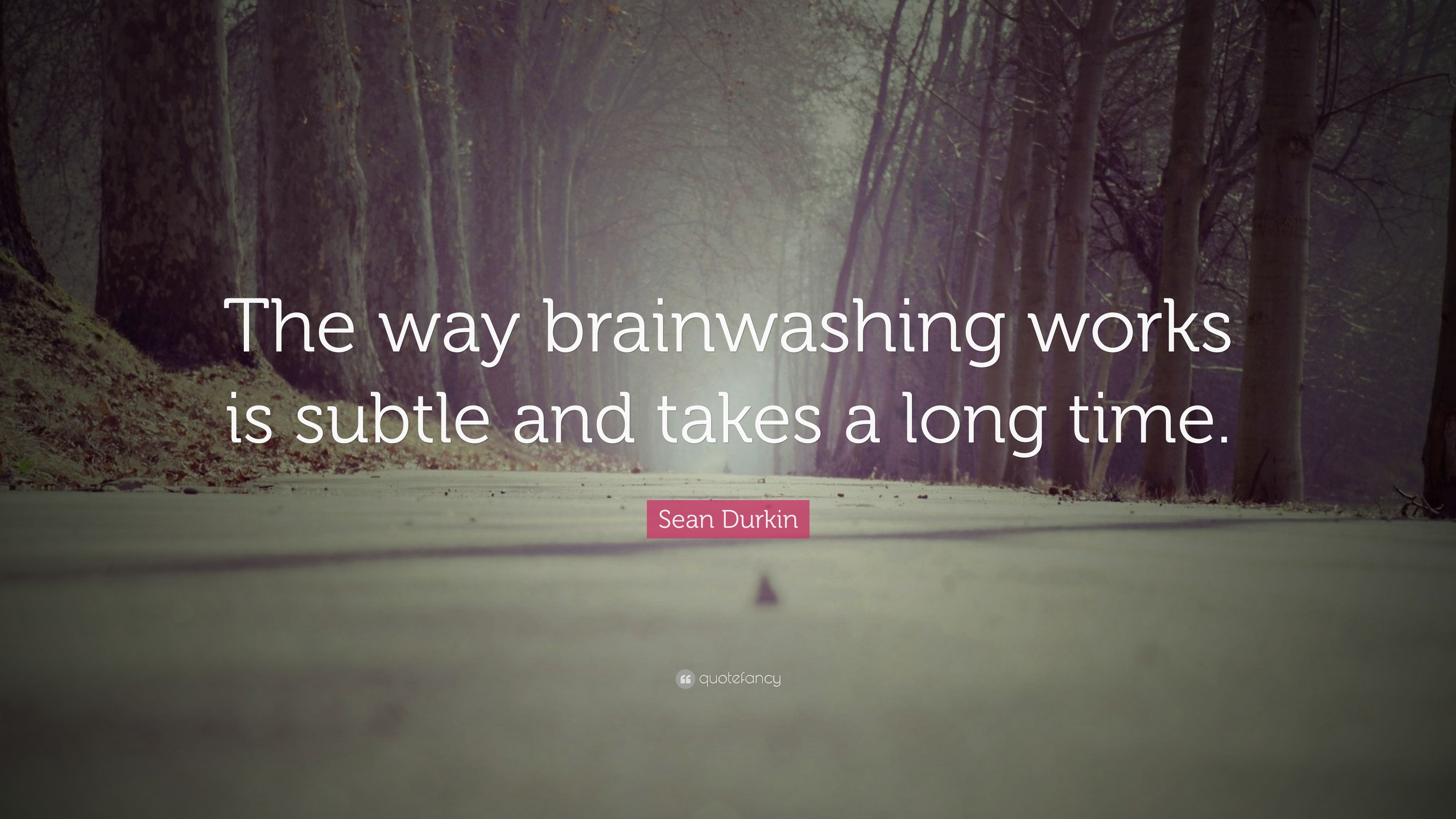 Sean Durkin Quote: "The way brainwashing works is subtle and takes a l...