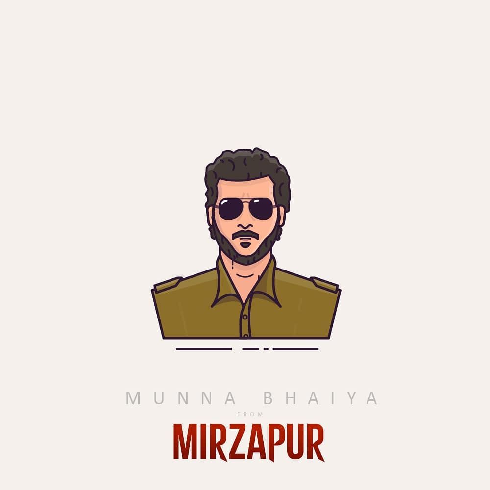 Munna bhaiya. ( ). .. .. . #icon #vectorwars #characterdesign #logonew #vaniladesig. Character design, Character illustration, Instagram aesthetic