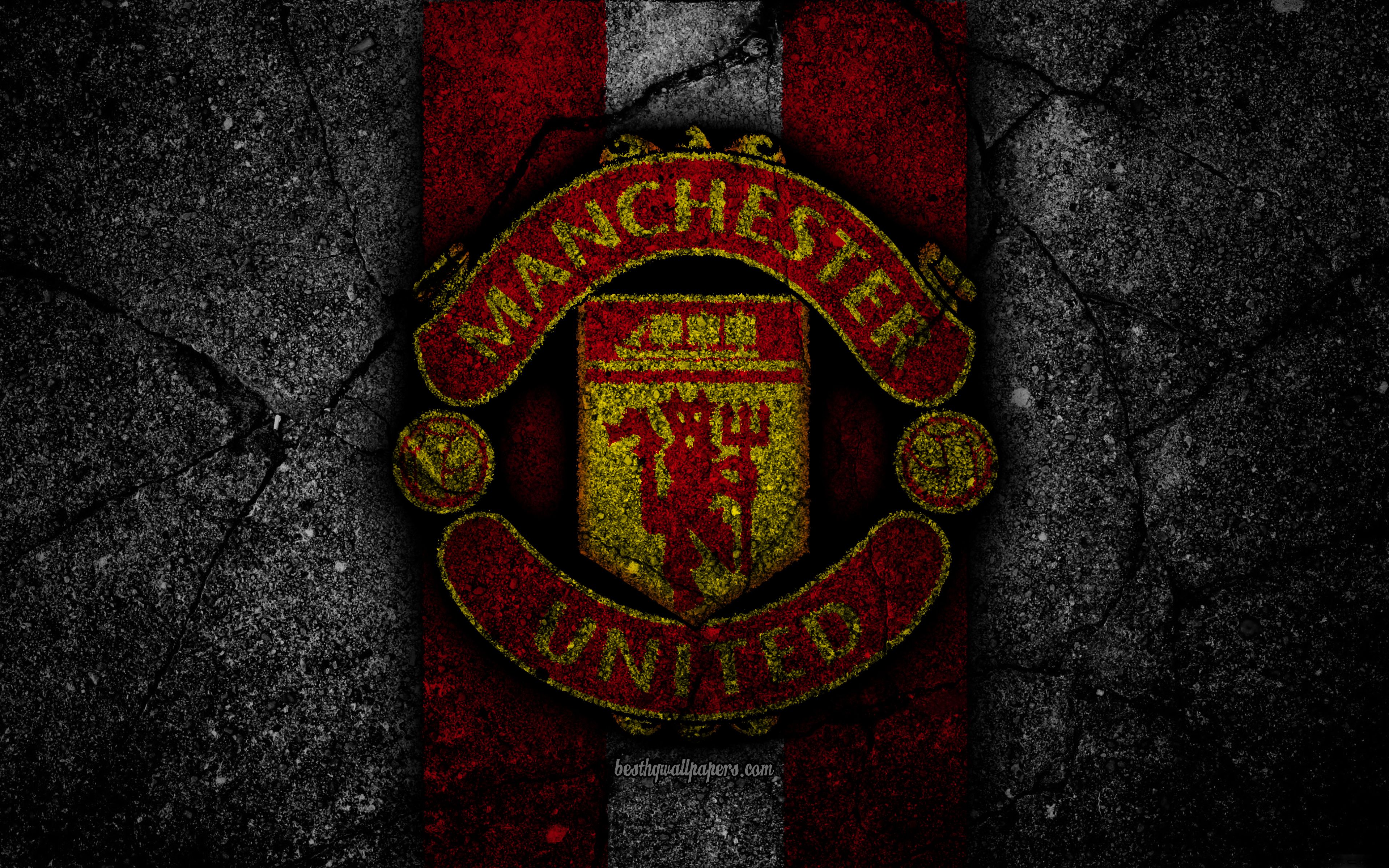 Manchester United Logo Black Wallpaper - Manchester United Uniform Logo