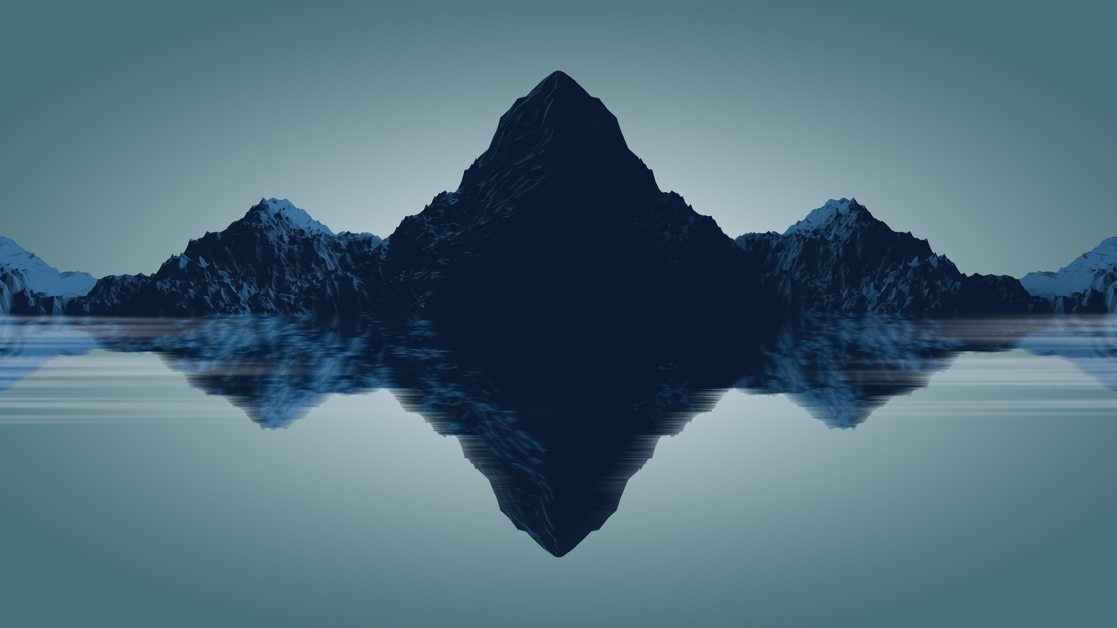 Mountain Landscape Abstract 4K Wallpaper