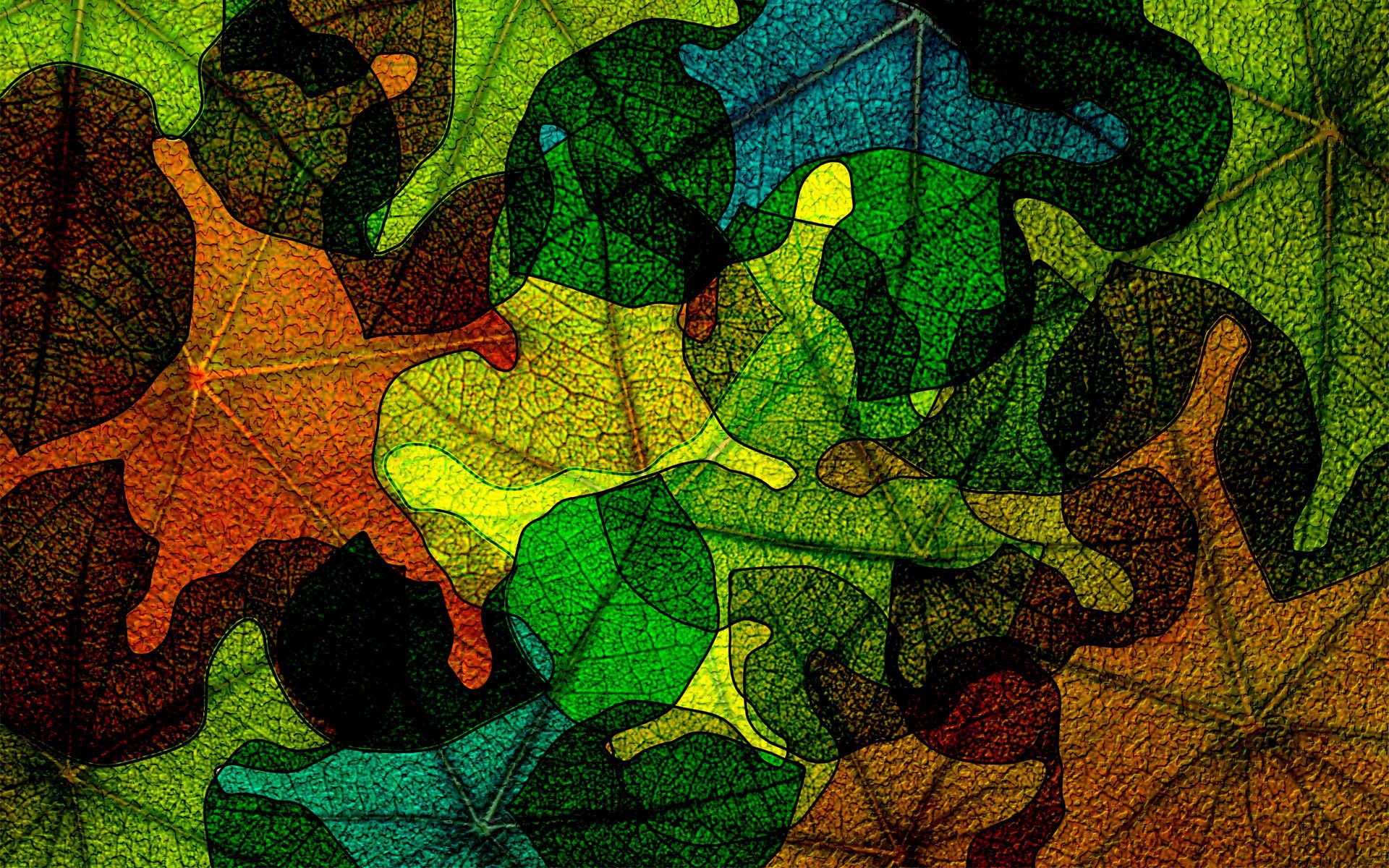 Abstract Leaves Wallpaper