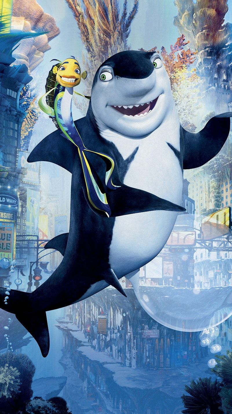 Shark Tale (2004) Phone Wallpaper. Shark tale, Animated movies, Shark