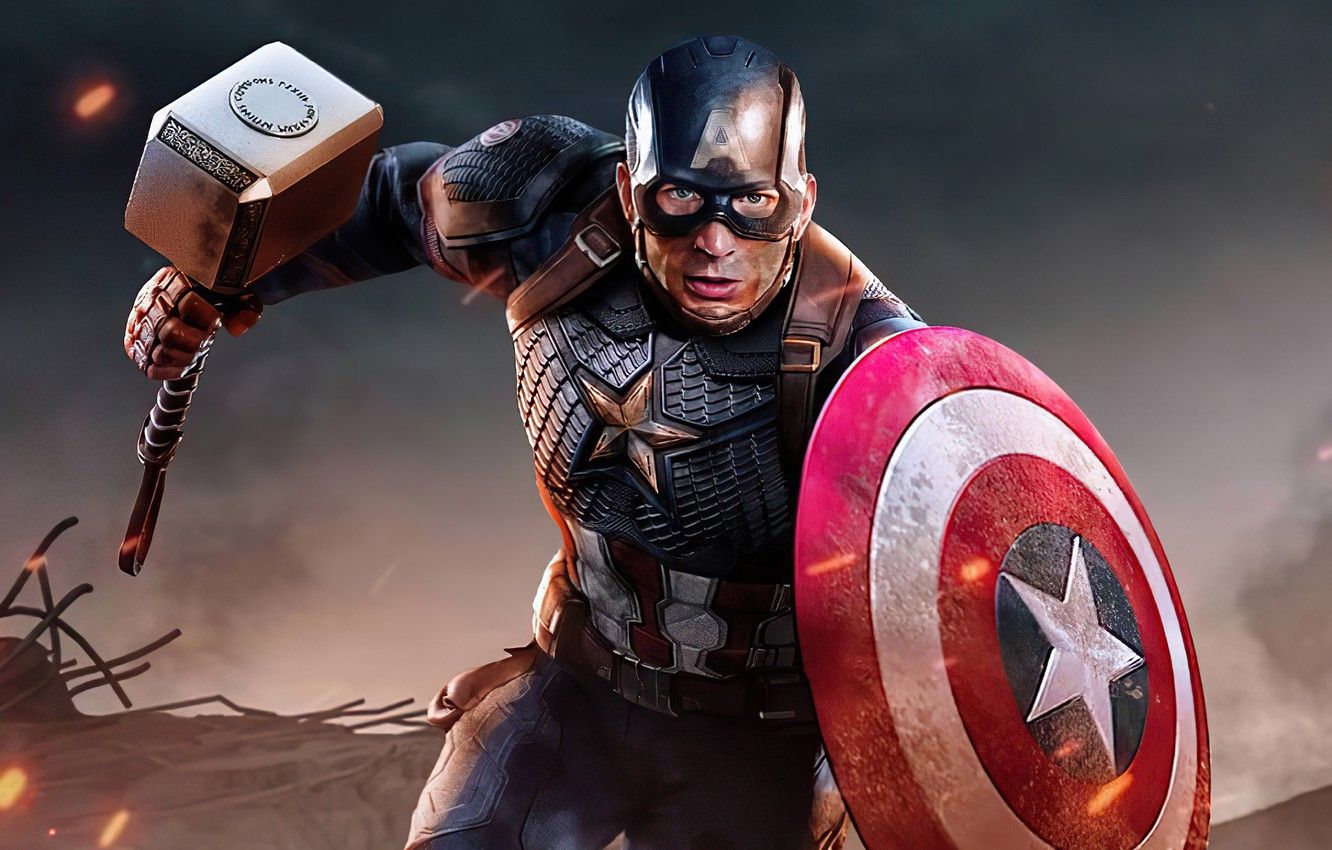 Wallpaper hammer, hero, costume, shield, Marvel, Captain America, Chris Evans image for desktop, section фильмы