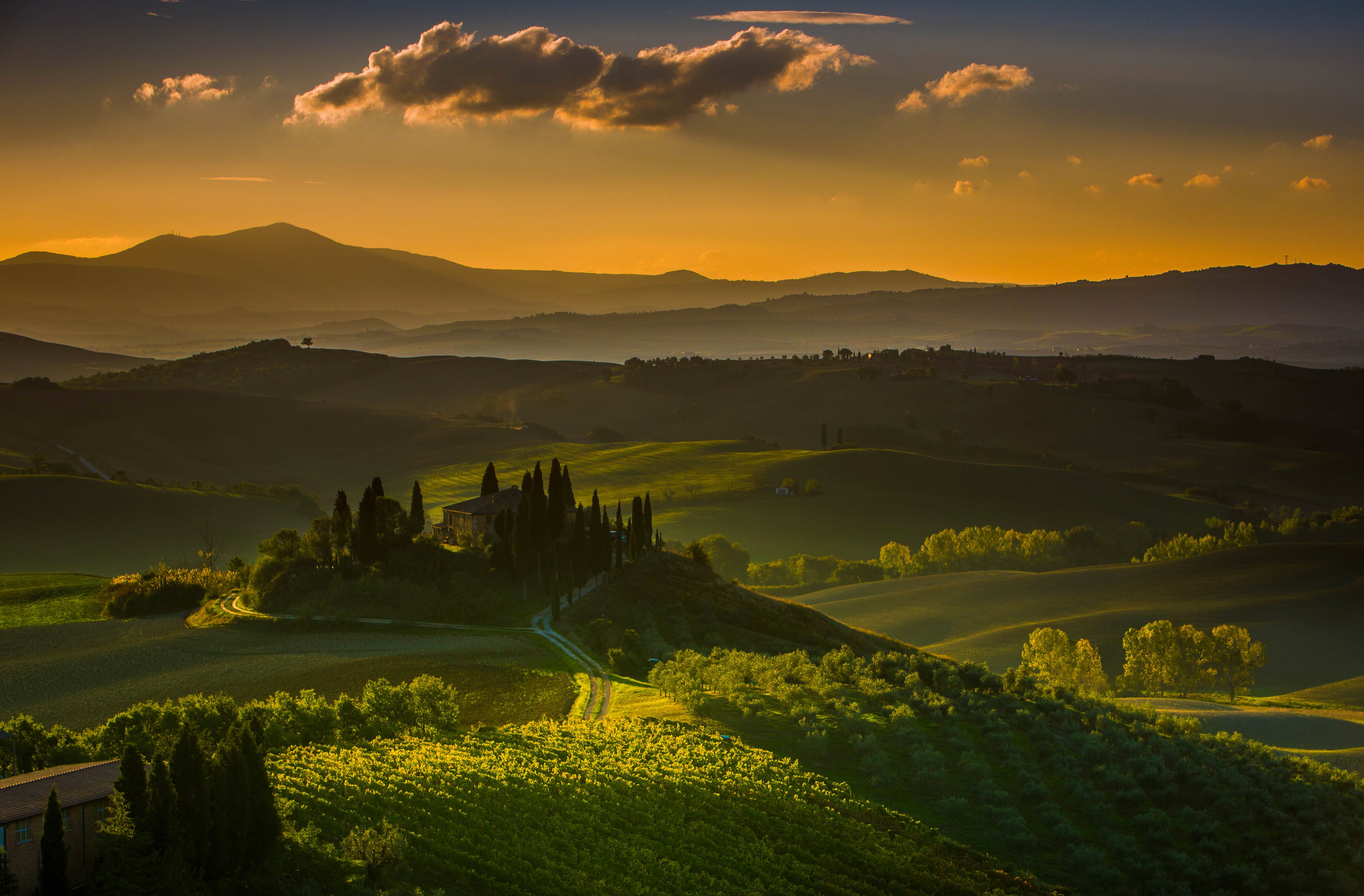 Wallpaper Tuscany, Italy, Landscape, 4K, Nature,. Wallpaper for iPhone, Android, Mobile and Desktop