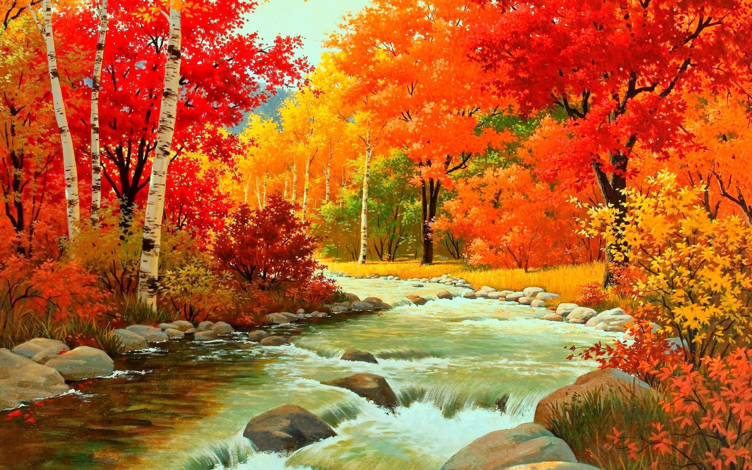 Wallpaper. Golden autumn. photo. picture. picture, nature, autumn, river, forest