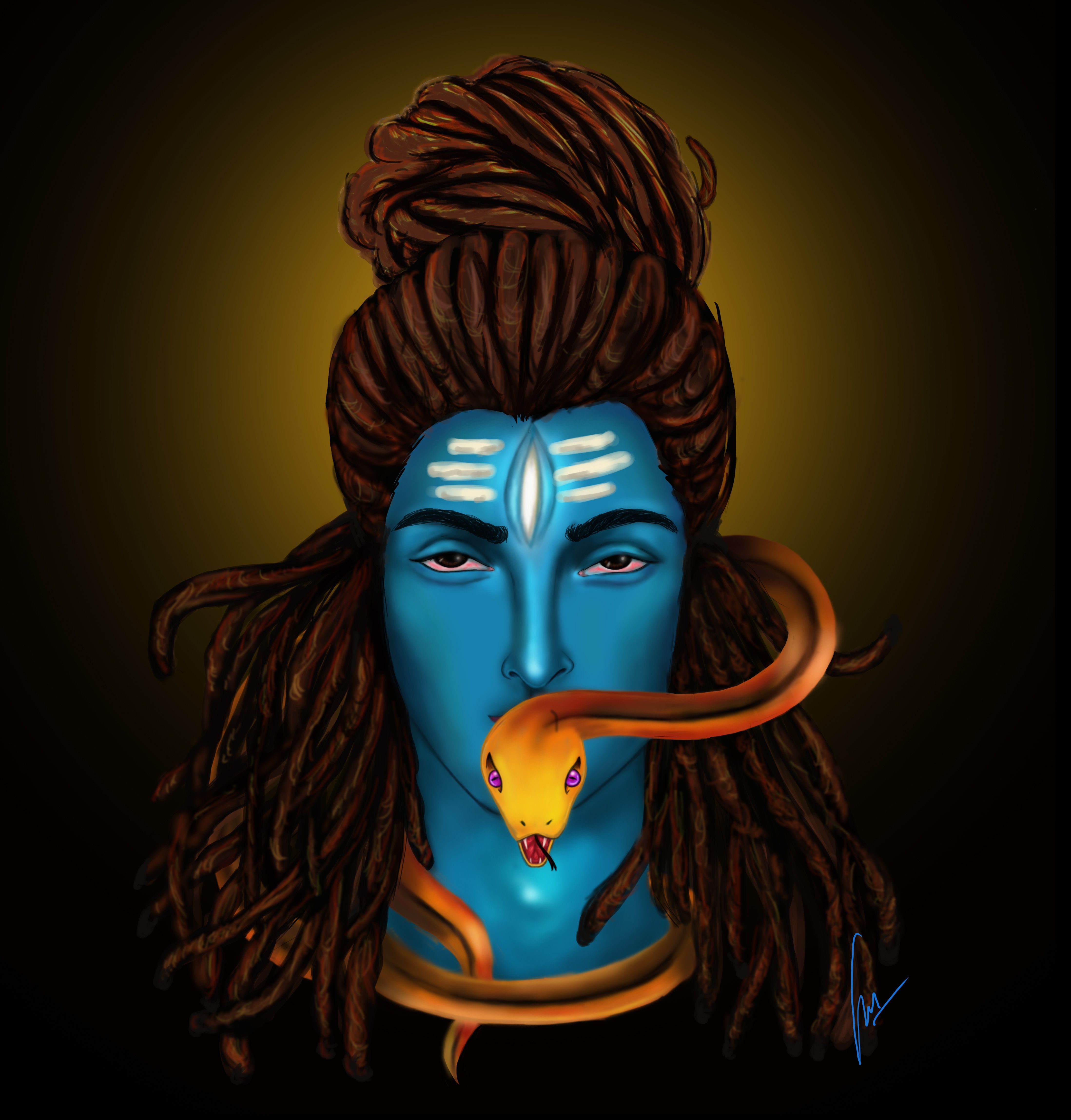 Shiva, Mahadev, Blue God, By Jagriti Mishra Mahakal Rudra Lord Shiva HD Wallpaper