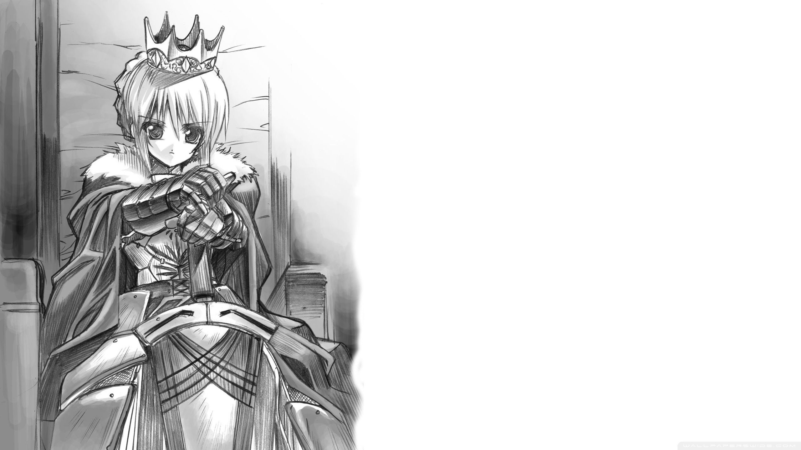 Anime Princess Drawing Ultra HD Desktop Background Wallpaper for 4K UHD TV, Tablet