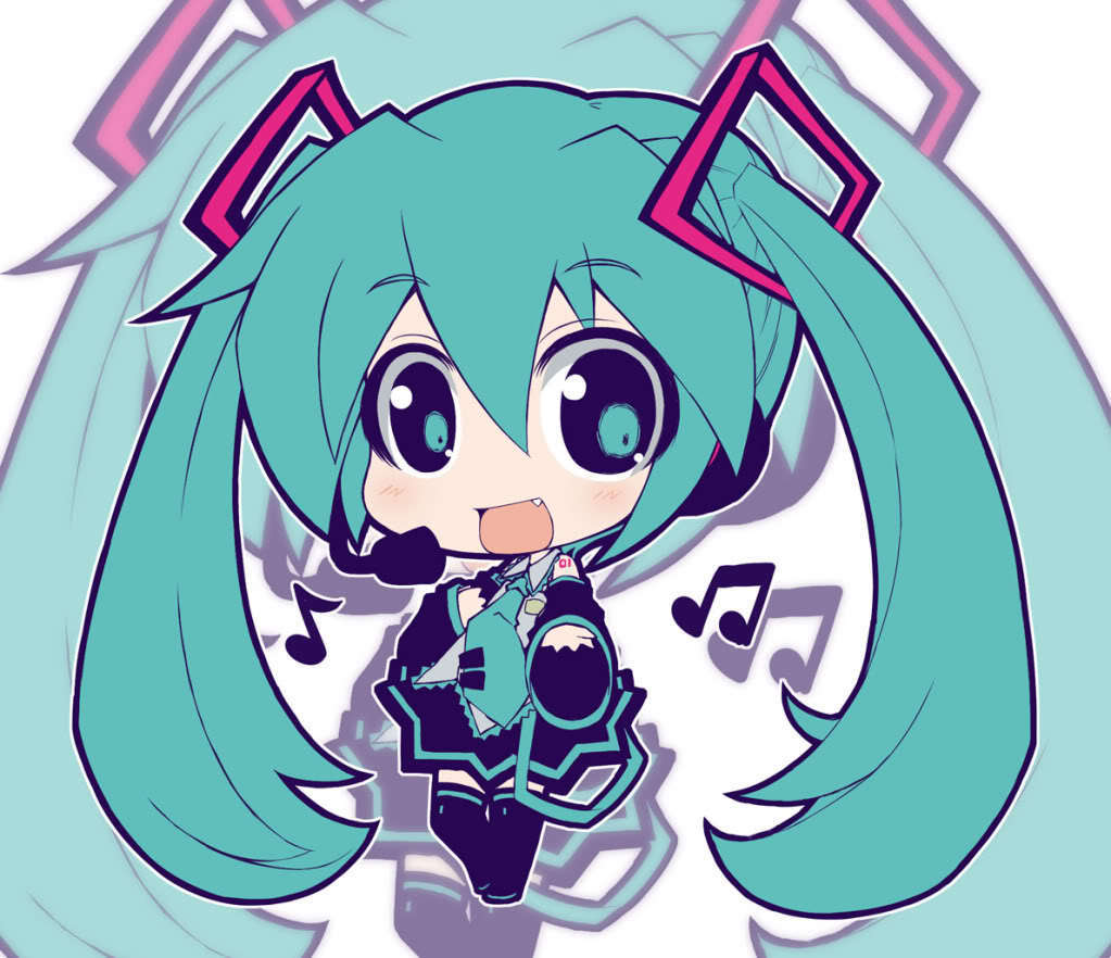 Fanpop Anime image Chibi Miku HD wallpaper and background photo 1992 - Chibi Girl Drawing Wallpaper
