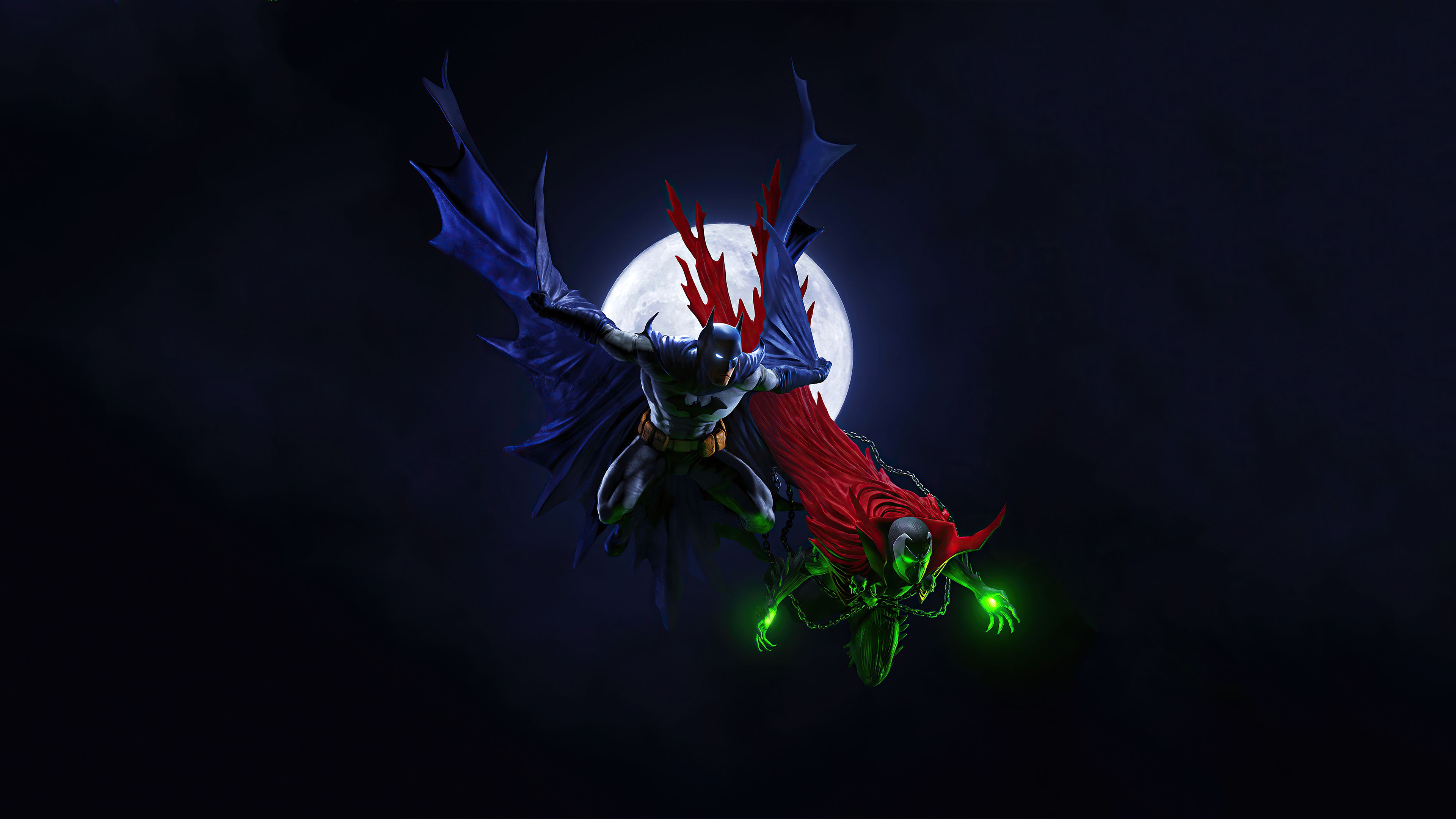 Batman Wallpaper 4K, Spawn, DC Comics