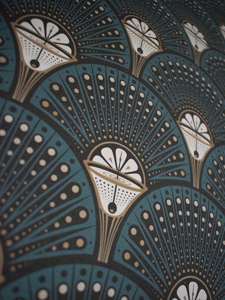 Art Deco by Graham  Brown  Gold  Pearl  Wallpaper  Wallpaper Direct