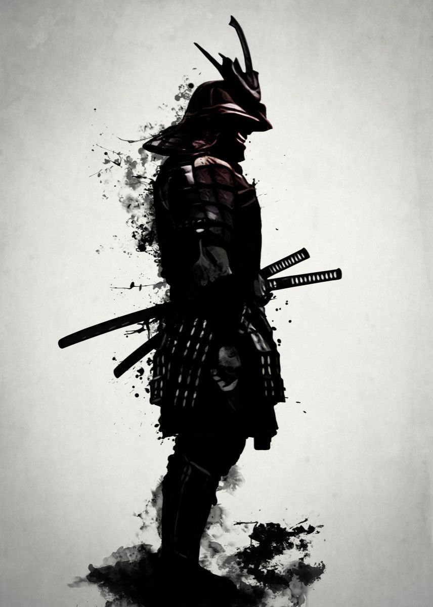 Armored Samurai Japanese & Asian Poster Print. metal posters. Samurai artwork, Samurai wallpaper, Samurai art