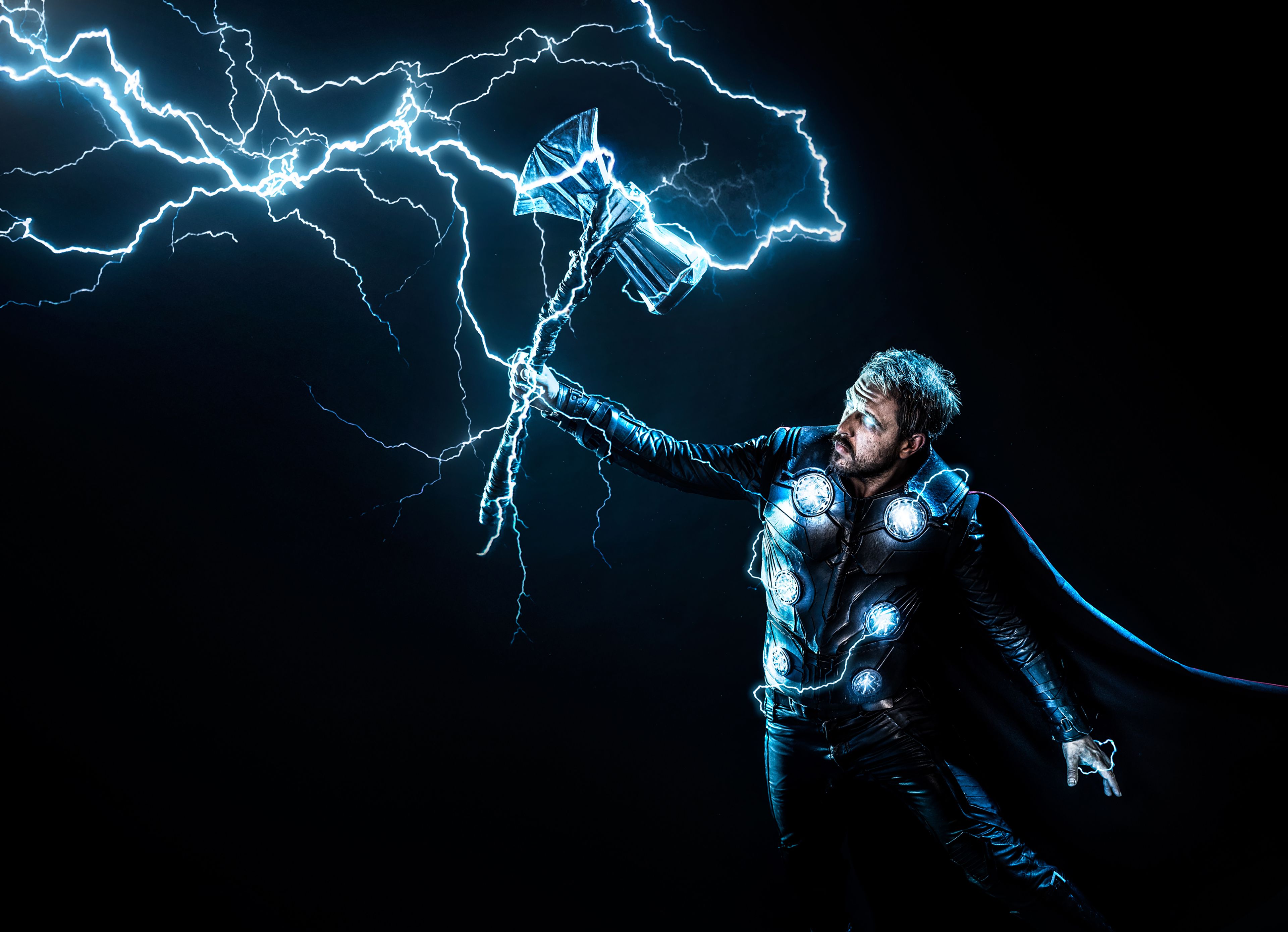 Thor 4K Wallpaper, God of Thunder, Graphics CGI