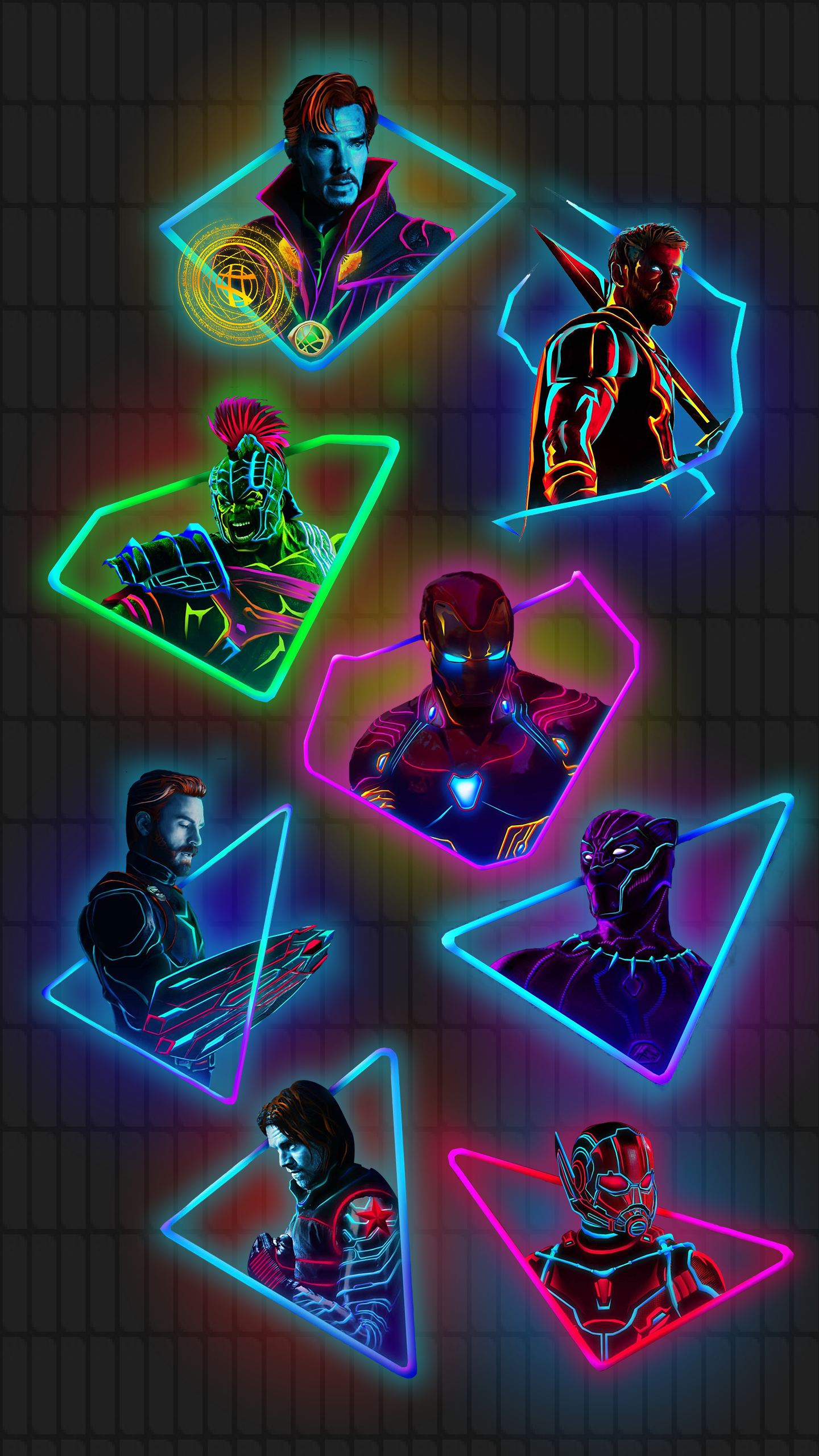 Neon Marvel Desktop Wallpaper