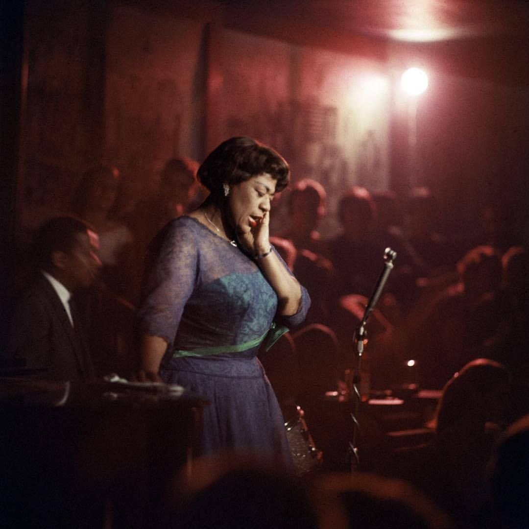 LIFE Legend Ella Fitzgerald Performing At “Mr. Kelly's” Nightclub In Chicago, Illinois. Yale Joel The LIFE Pic. Ella Fitzgerald, Life Picture, Fitzgerald