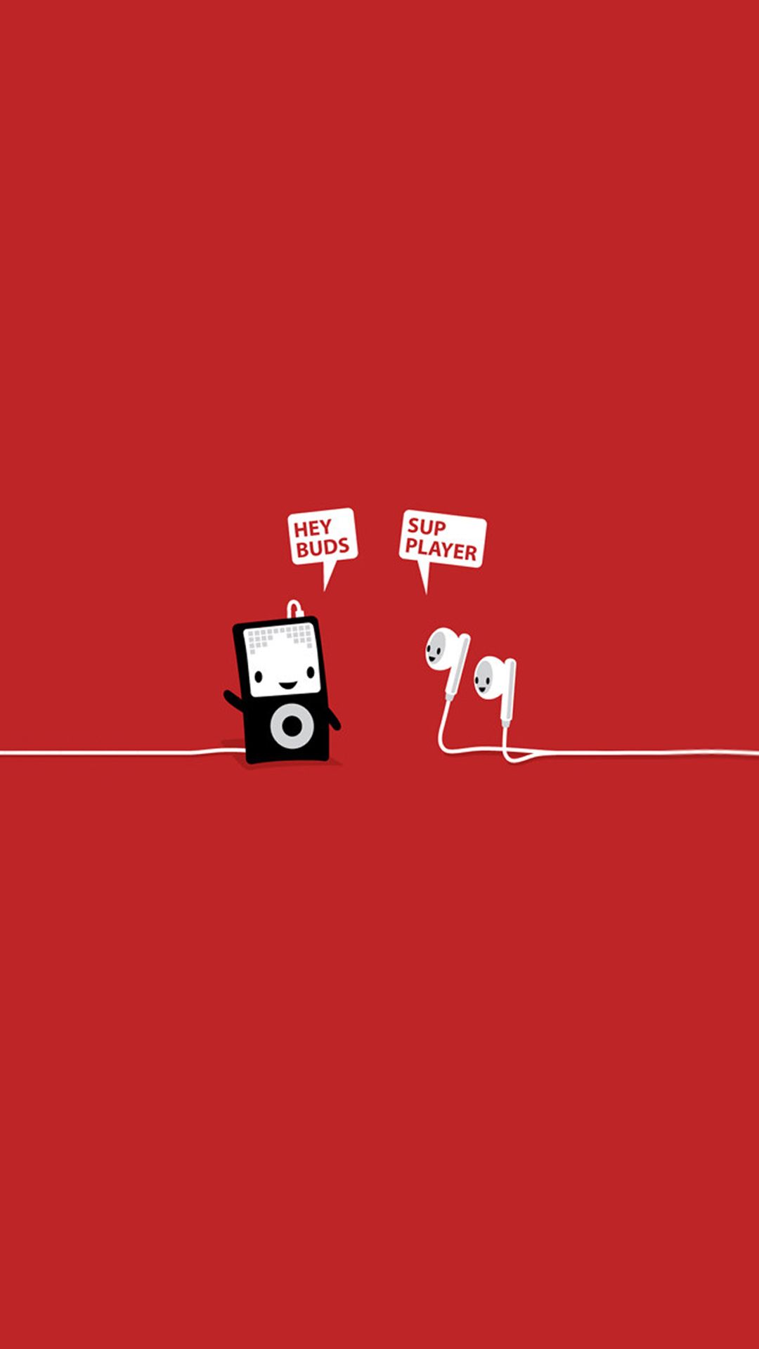 Funny Music Player Earphones Buds Android Wallpaper free download