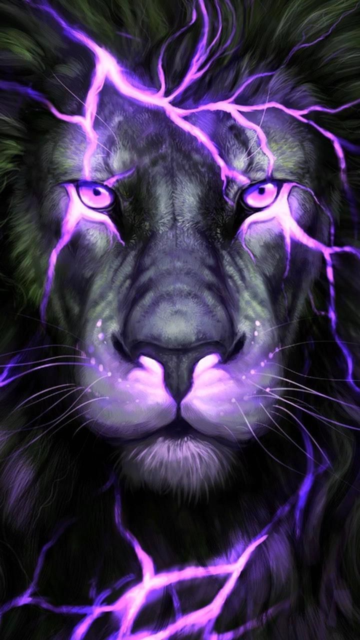 Purple Lion Wallpaper Free Purple Lion Background