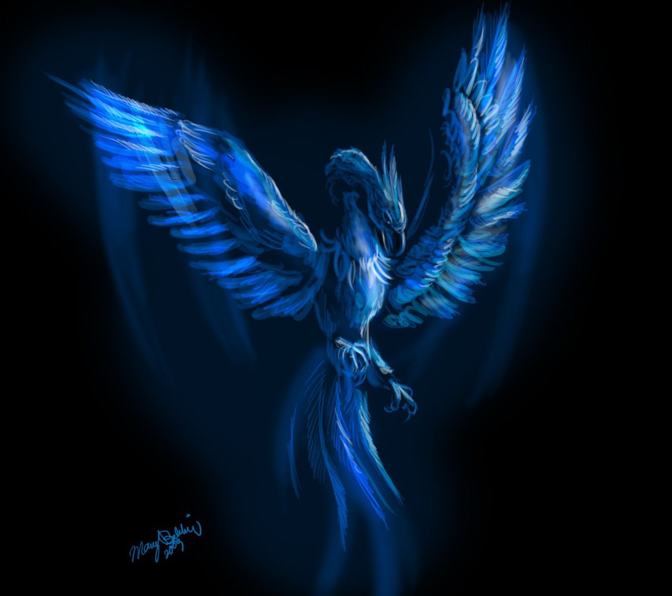 Blue Phoenix. Phoenix wallpaper, Phoenix bird, Phoenix tattoo