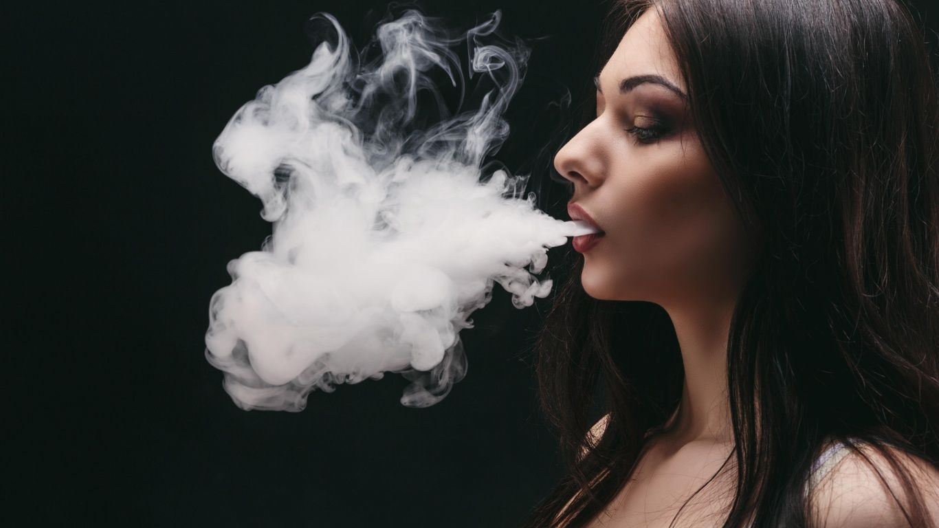 Smoke Girl Dark Hairs 1366x768 Resolution HD 4k Wallpaper, Image, Background, Photo and Picture