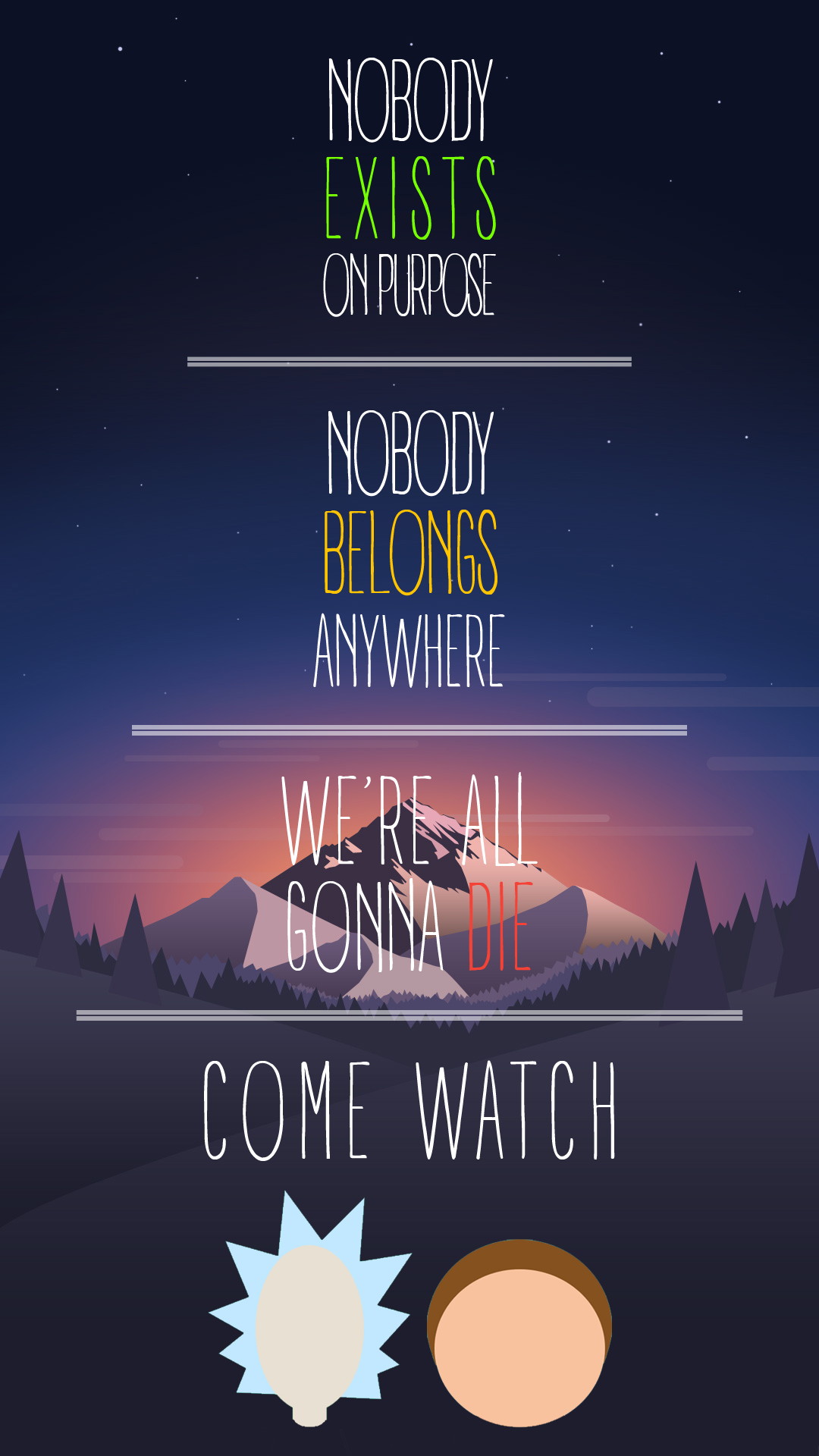 Made this mobile wallpaper of my favorite quote from the show