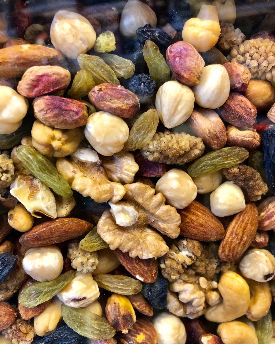 This nut & dried fruit mix is called 'ajil e moshkel gosha' in Iran