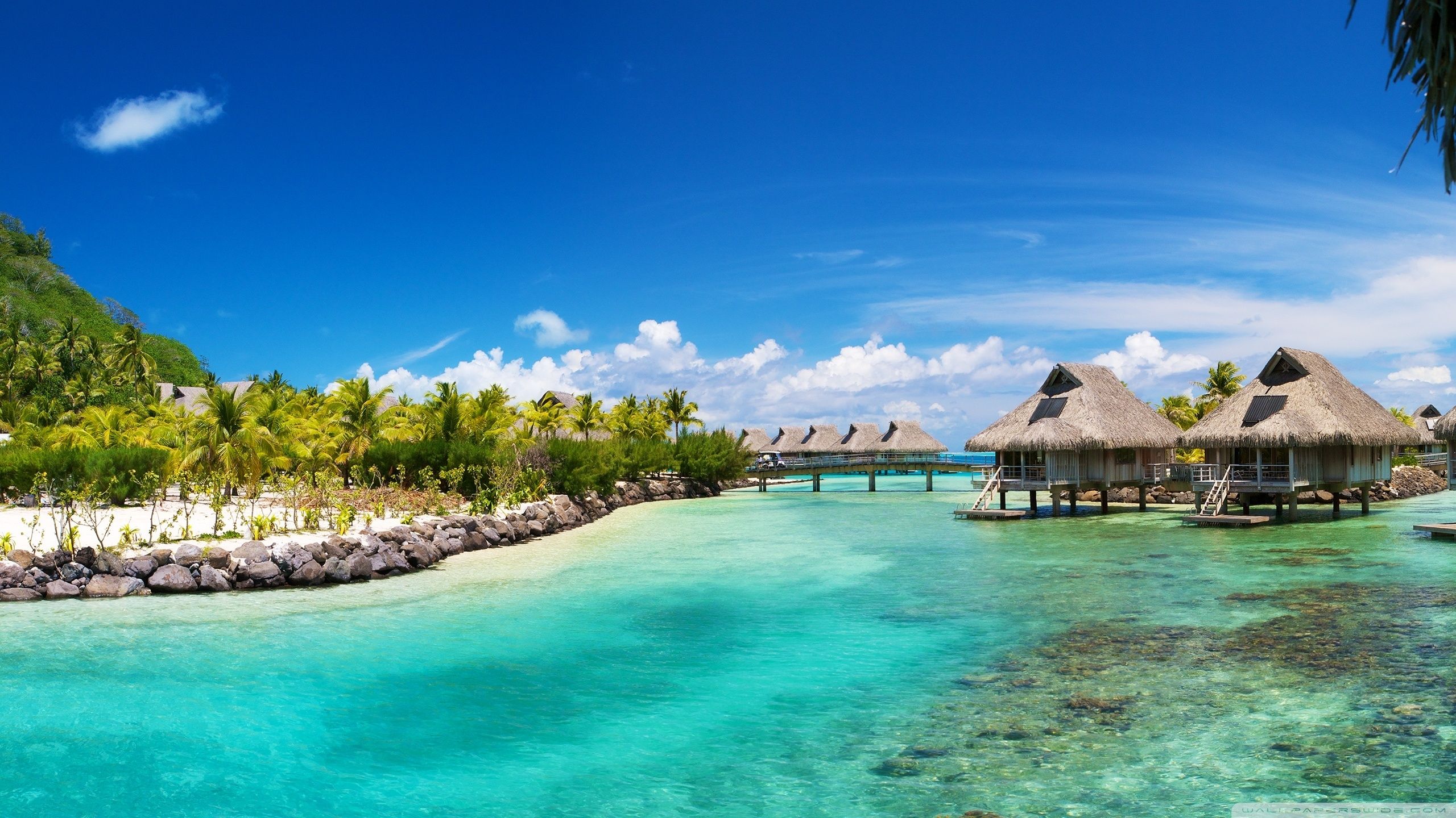 Hilton Bora Bora Nui Resort Ultra HD Desktop Background Wallpaper for 4K UHD TV, Multi Display, Dual Monitor, Tablet