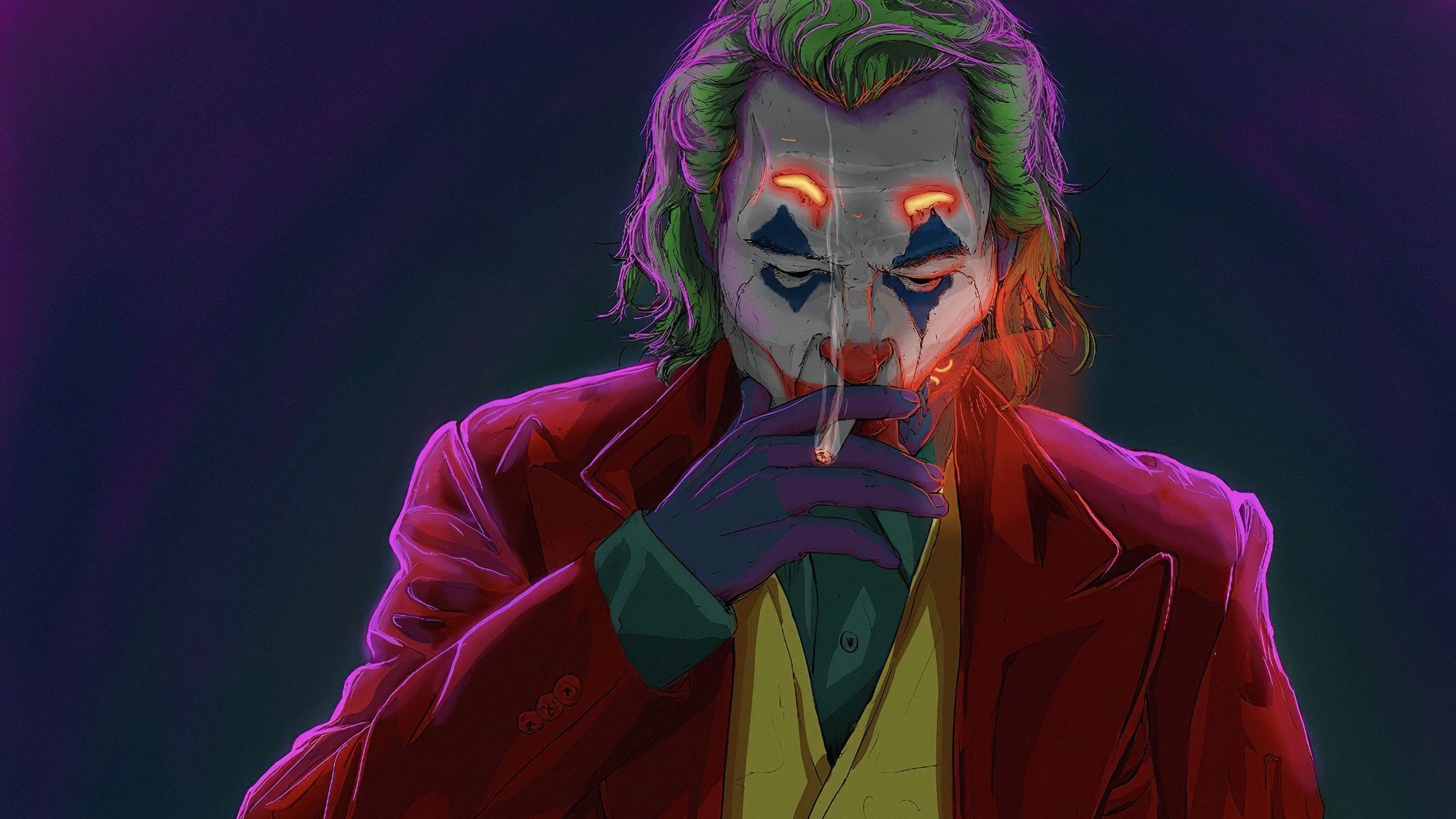 Joker Smoking Man 1440P Resolution HD 4k Wallpaper, Image, Background, Photo and Picture