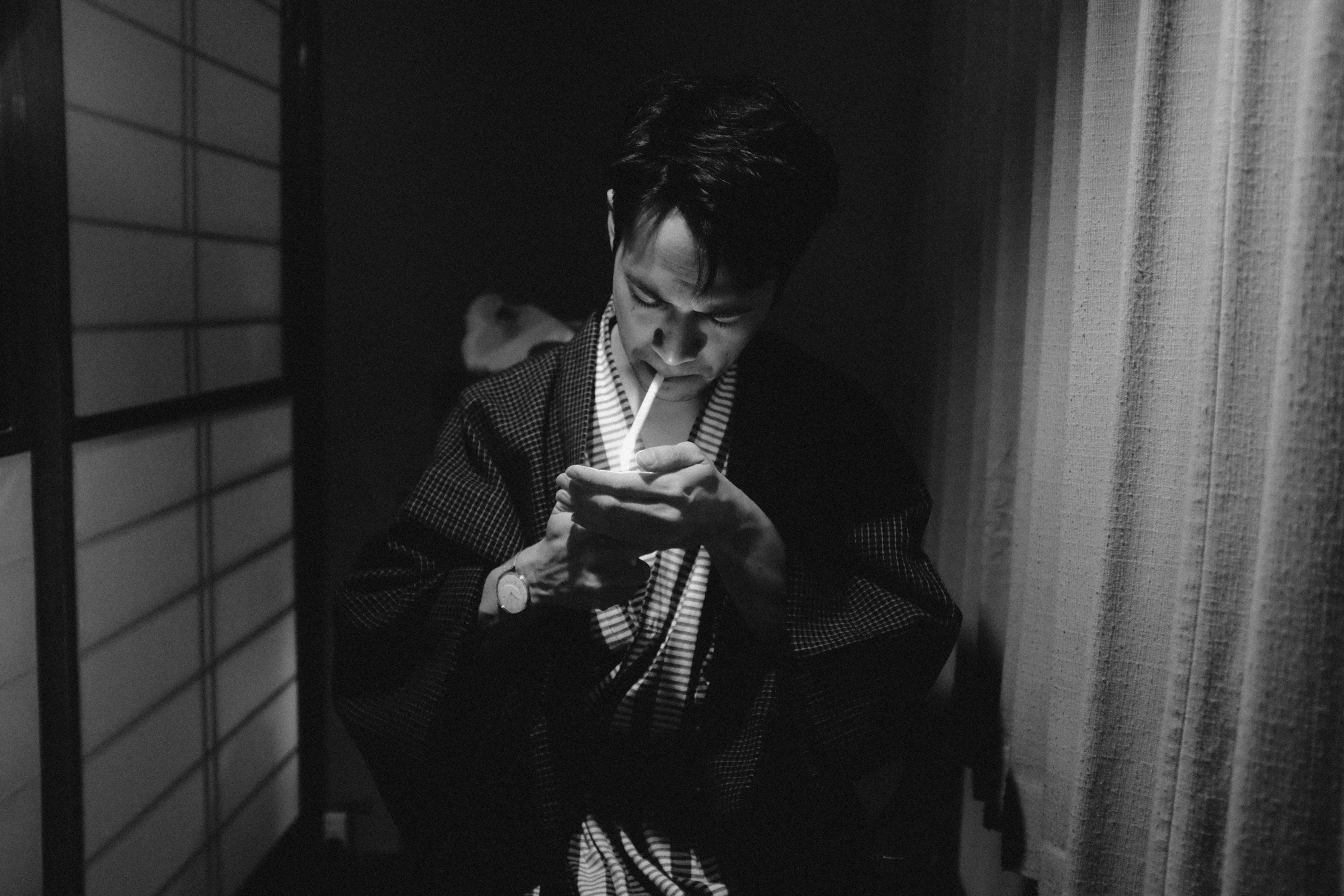 Wallpaper / smoking man person and kimono HD 4k wallpaper