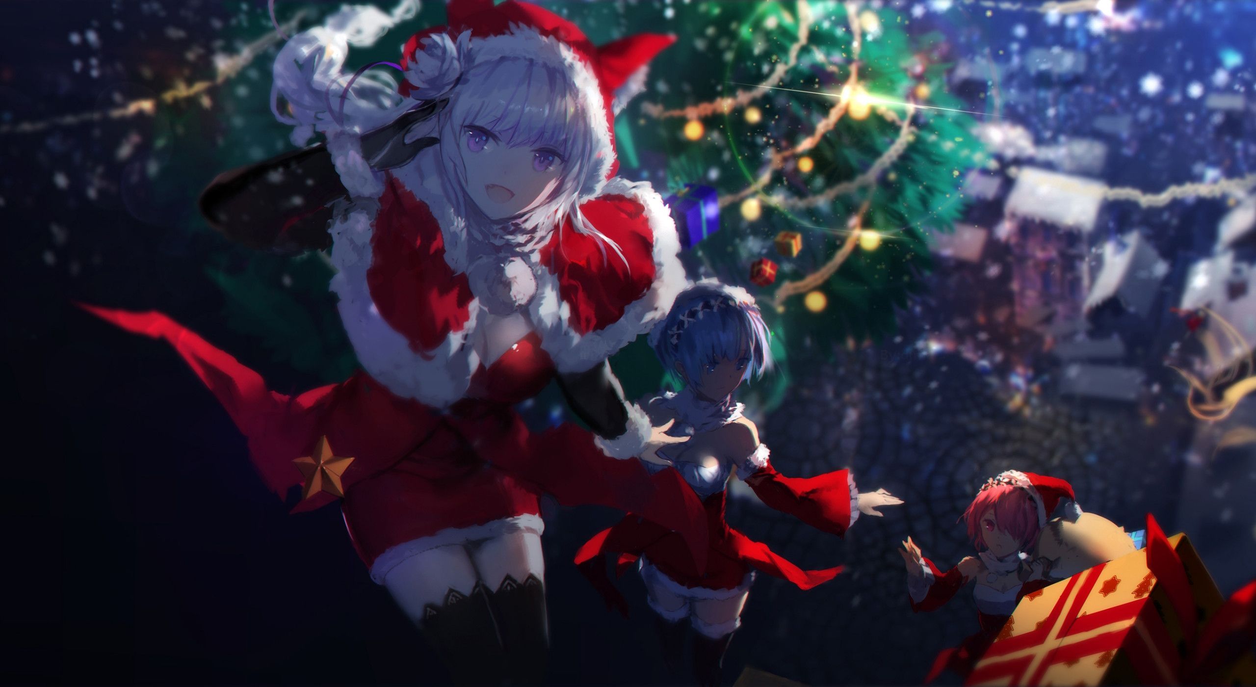 RE:Zero] Emilia, Ram & Rem Wallpaper [2976x1488] & [2560x1400]