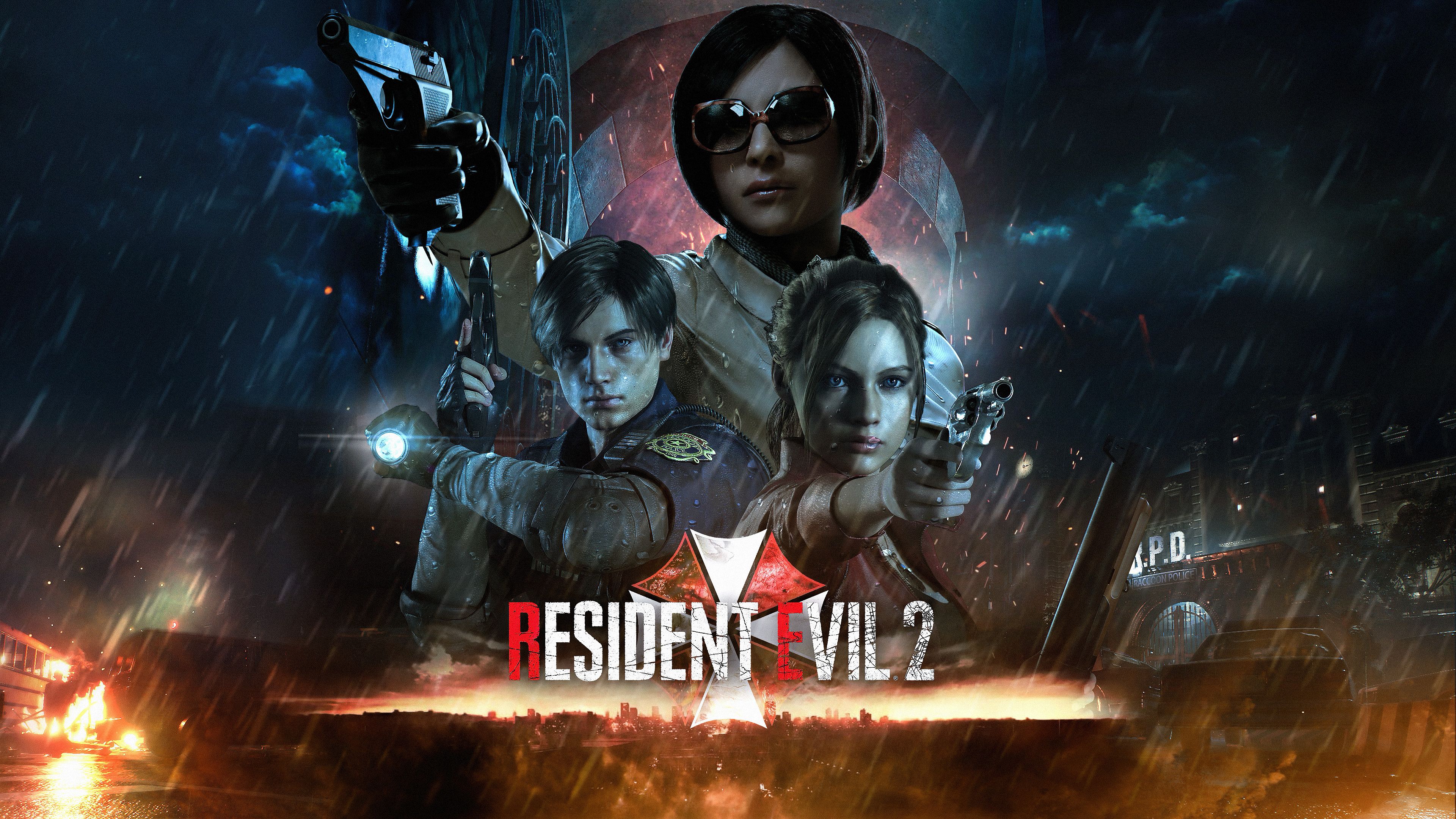 Resident Evil Ada Wong Leon Kennedy Claire Redfield 4K