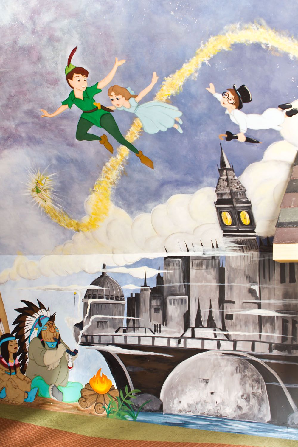 Free download Peter Pan Flying Over London Peter pan wall murals [1000x1500] for your Desktop, Mobile & Tablet. Explore Peter Pan Wallpaper Murals. Peter Pan Room Wallpaper