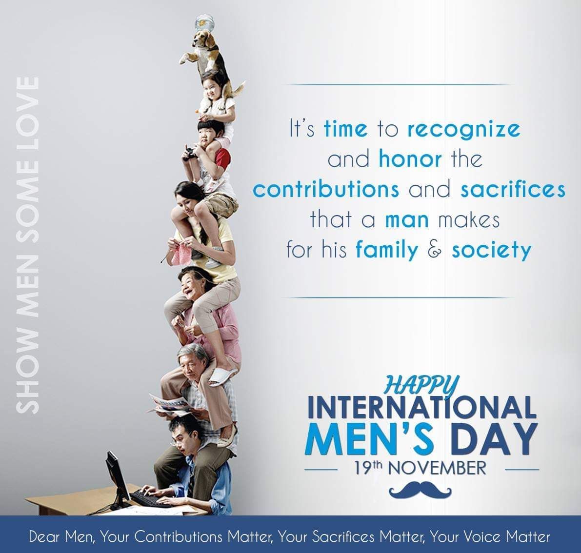 International Mens Day poster. Happy international men's day, International men's day, Men's day quotes