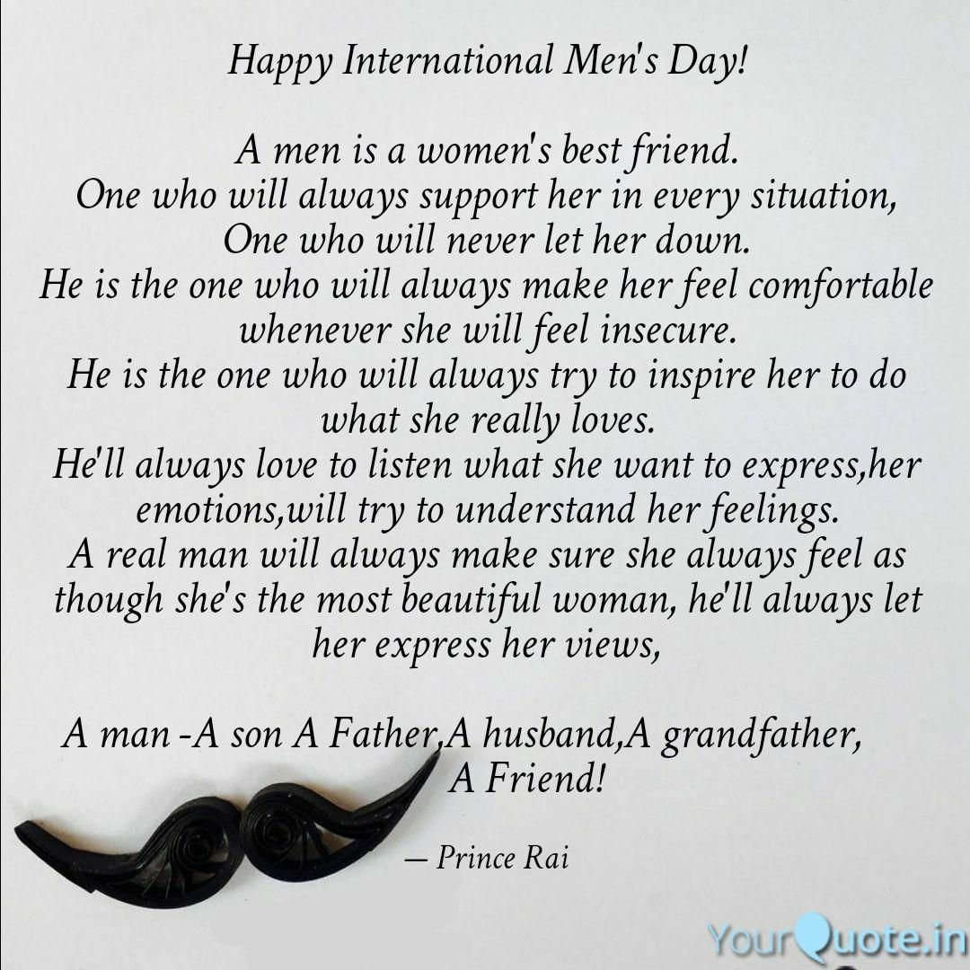 nov. Happy international men's day, International men's day, Men's day quotes