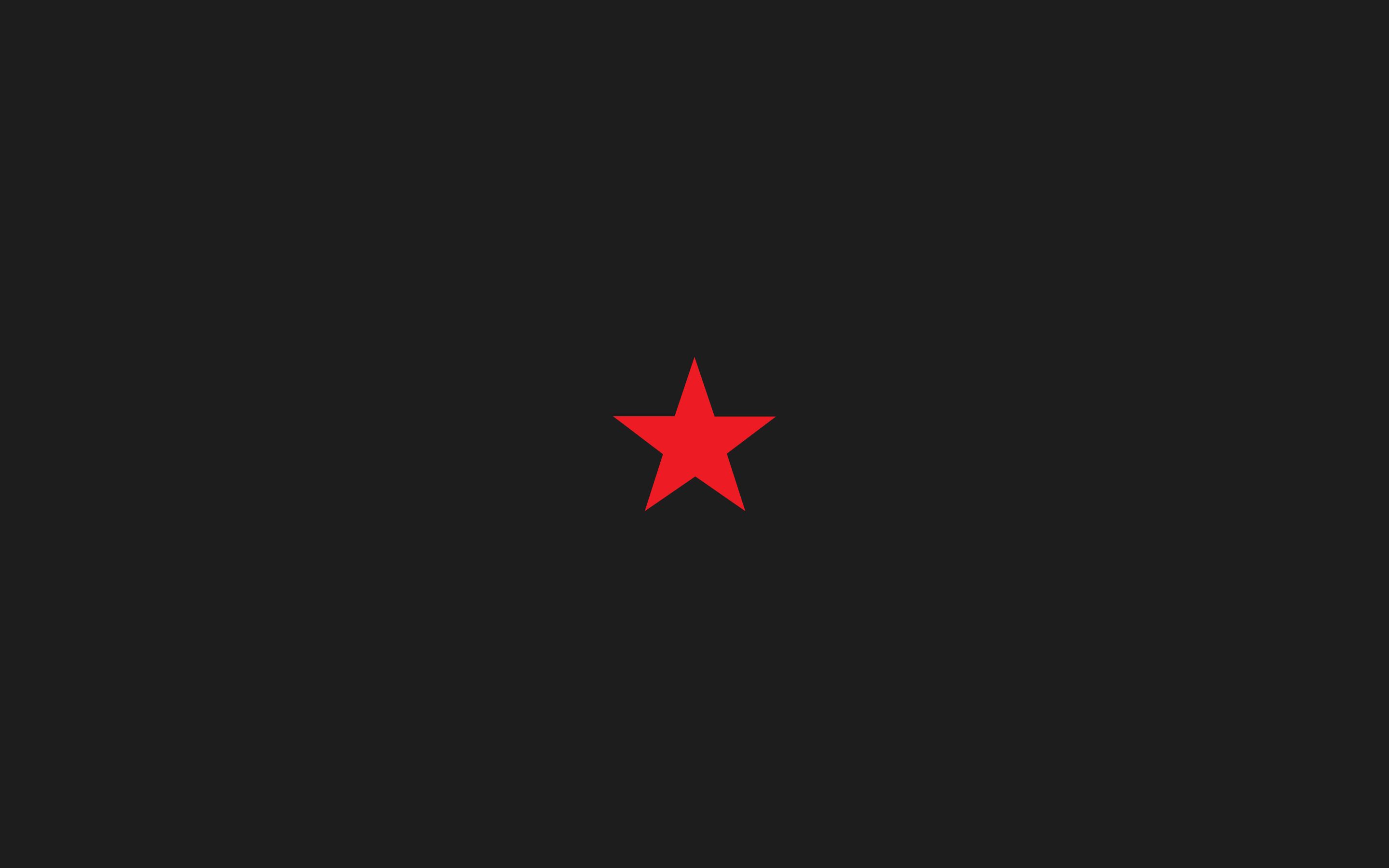 digital Art, Minimalism, Stars, Simple, Simple Background, Red Star, Red, Black Background Wallpaper HD / Desktop and Mobile Background