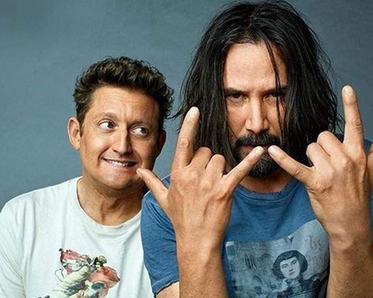 Most excellent! Keanu Reeves and Alex Winter start filming Bill and Ted Face the Music
