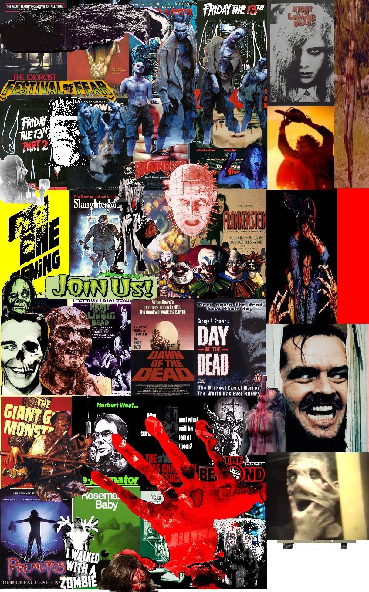 Horror Movie Collage Wallpaper posted .cutewallpaper.org