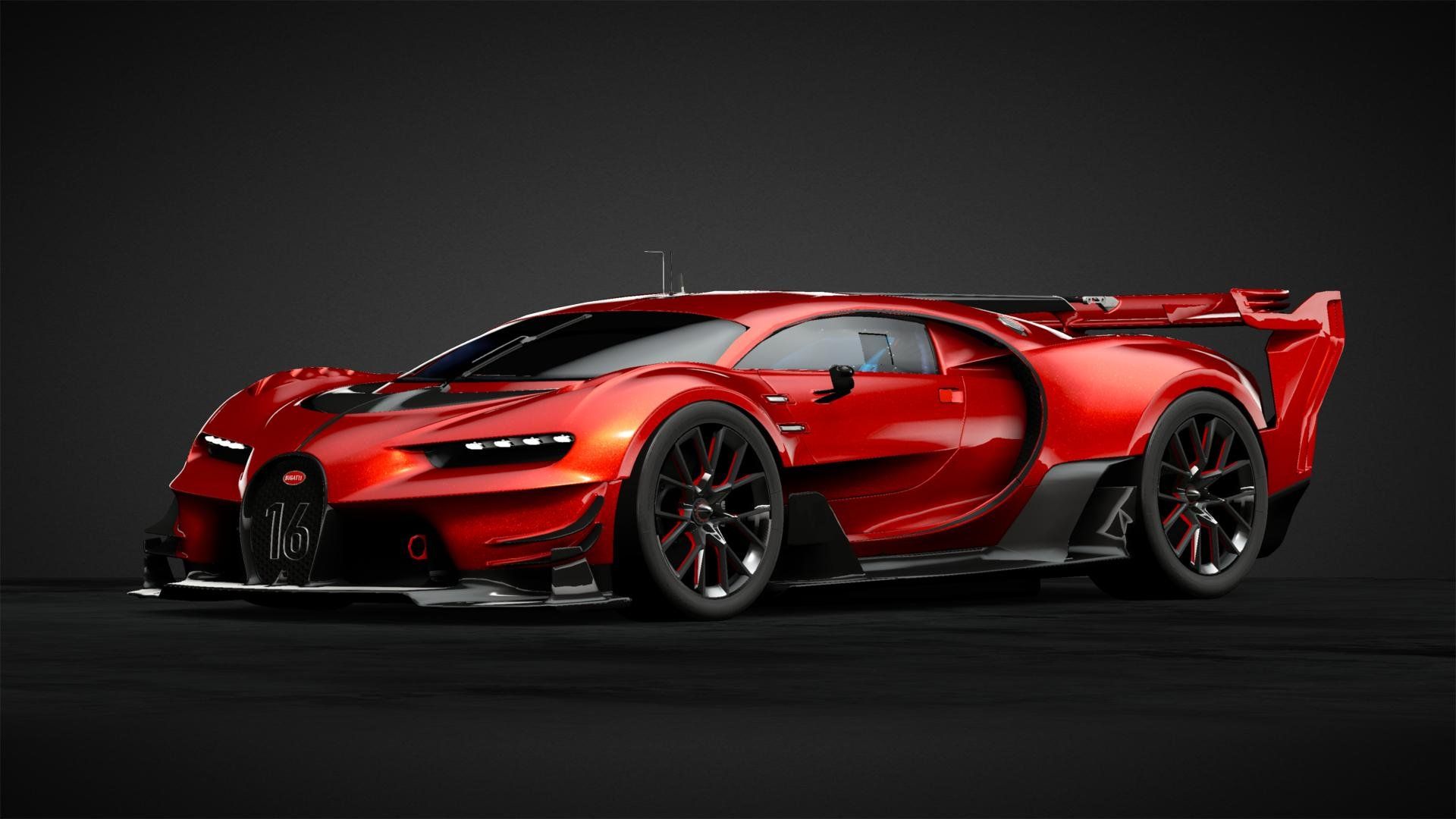 Red Wallpaper Red Bugatti Vision Gt